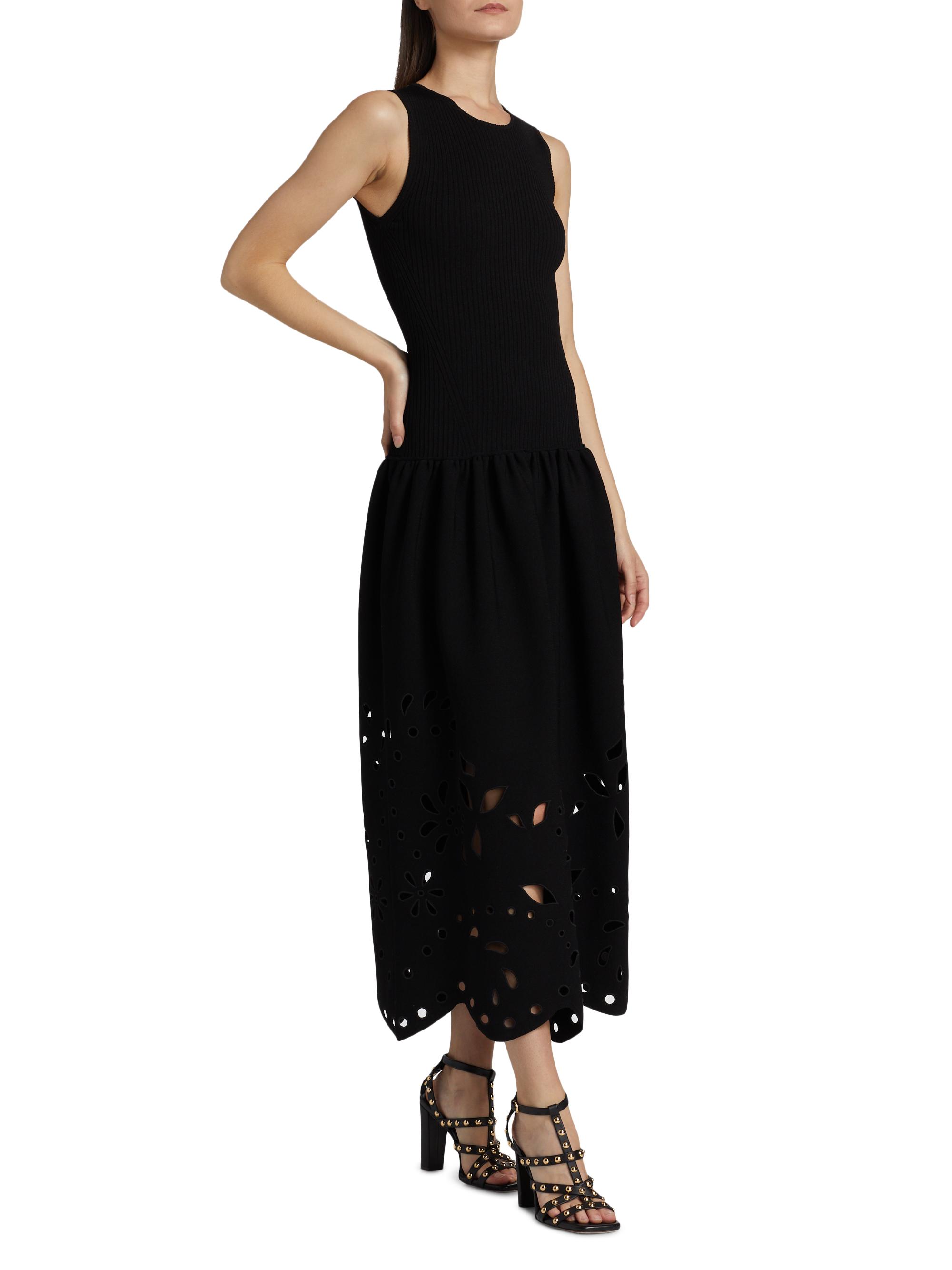 Ulla Johnson Rosaline Knit Laser-Cut Fit & Flare Maxi Dress | Saks