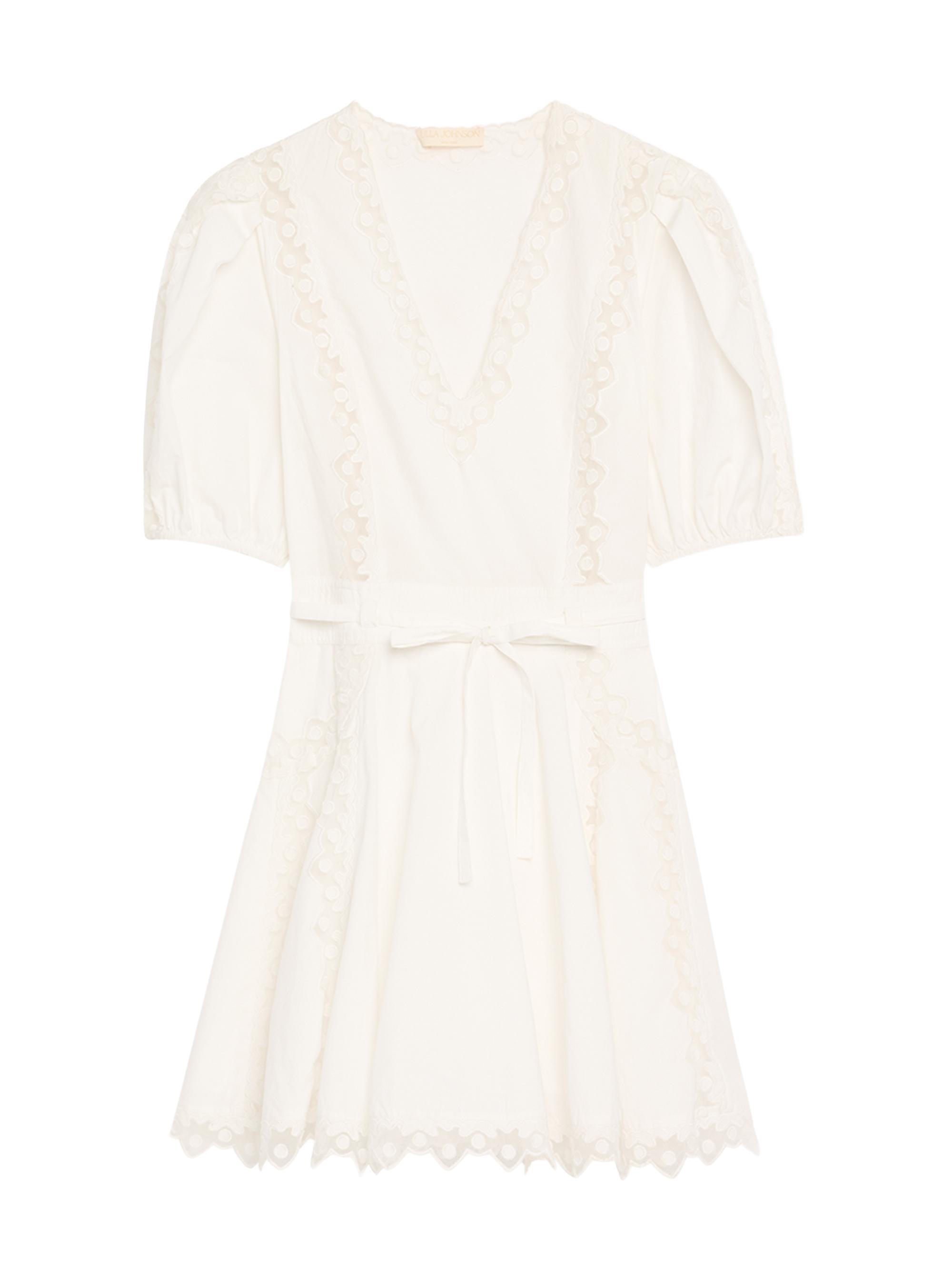 Ulla Johnson Tallulah Linen-Blend Lace Minidress | Saks Fifth Avenue