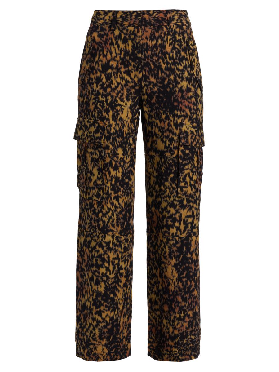 Ulla Johnson Women's Pax Leopard-print Cargo Pants In Brown