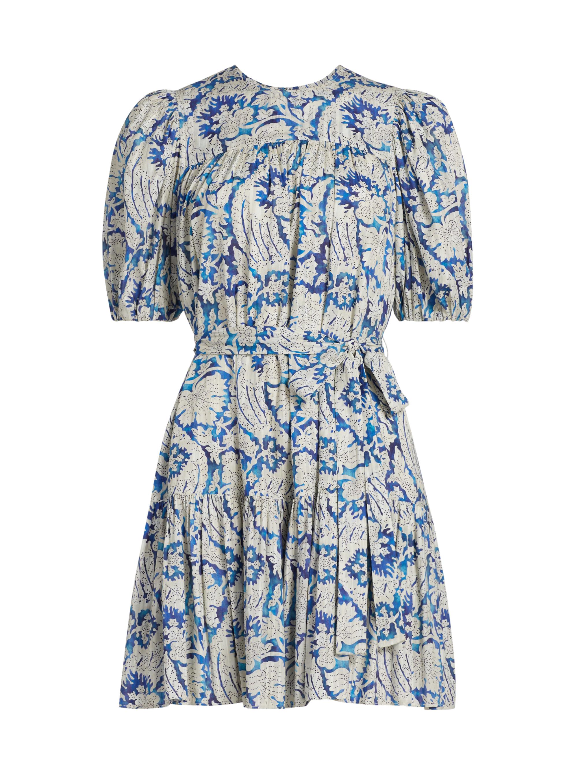 Ulla Johnson Women's Rosalie Floral Cotton-Blend Minidress - Ciel