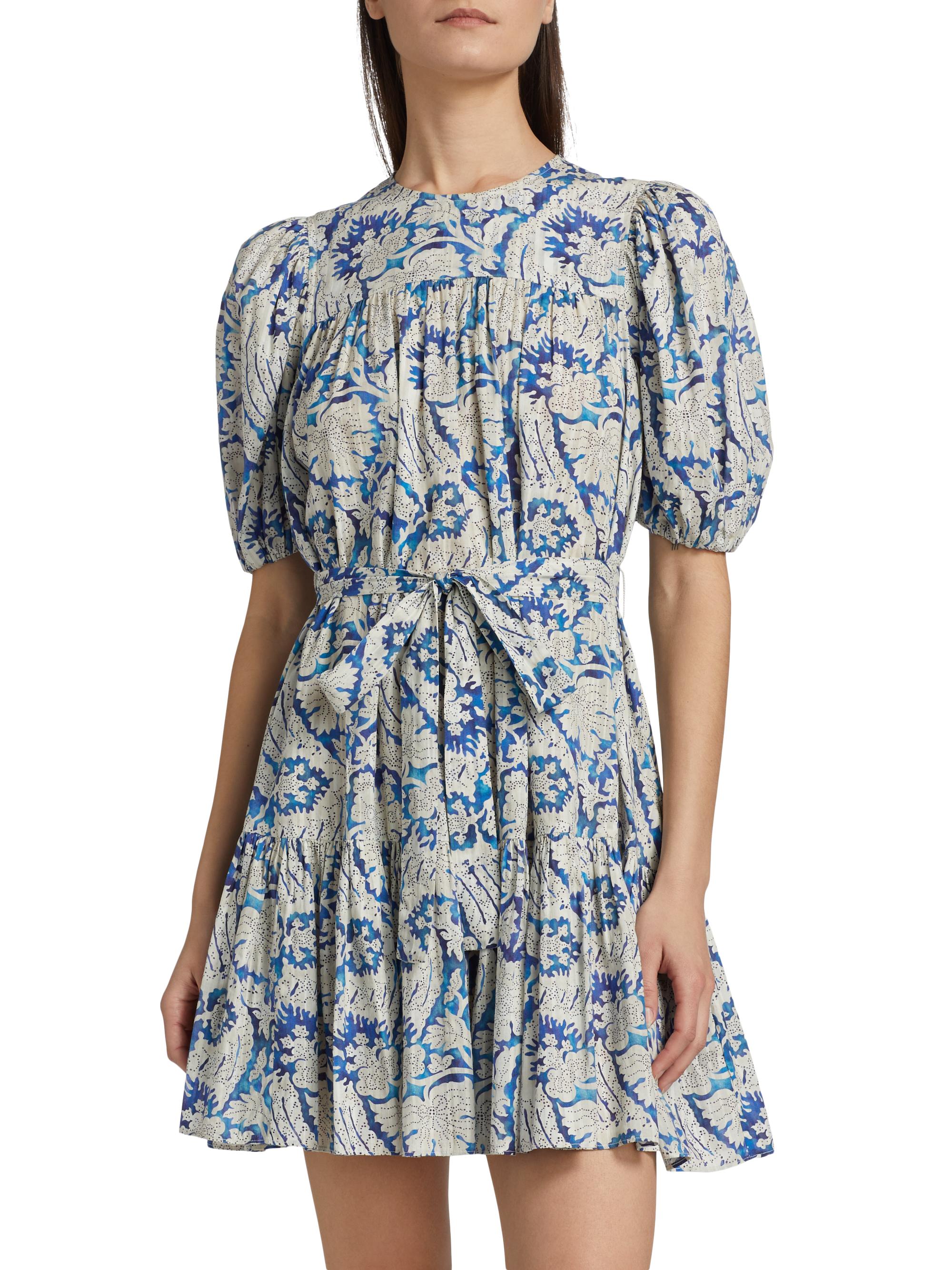 Women's Rosalie Floral Cotton-Blend Minidress Ciel Ulla