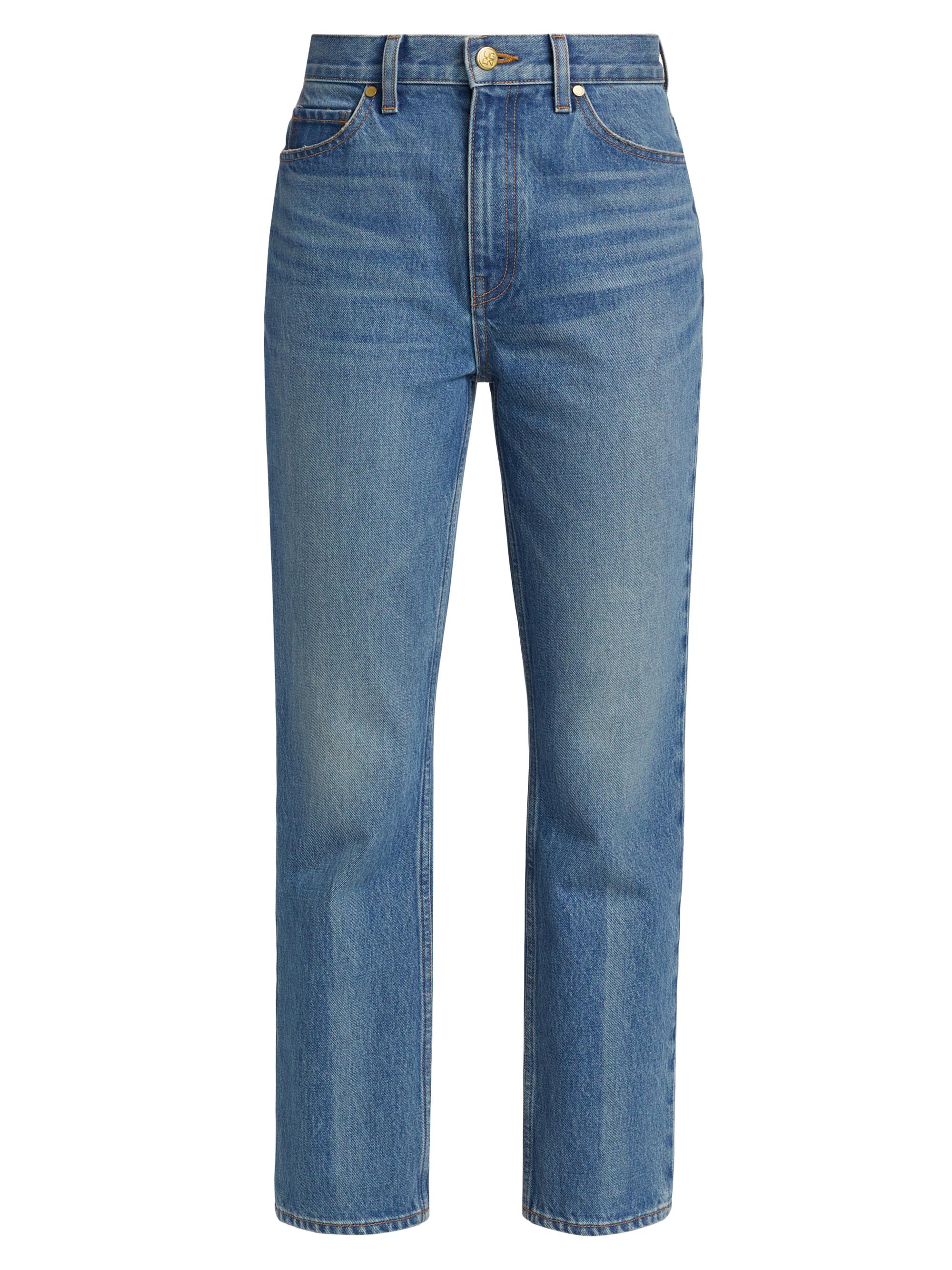 Ulla Johnson Women's Agnes Washed-Denim Crop Jeans - Danube