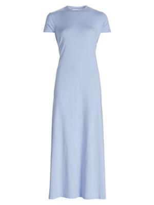 Proenza Schouler White Label Women's Noelle A-Line Stretch Cotton Maxi Dress - Light Oxford