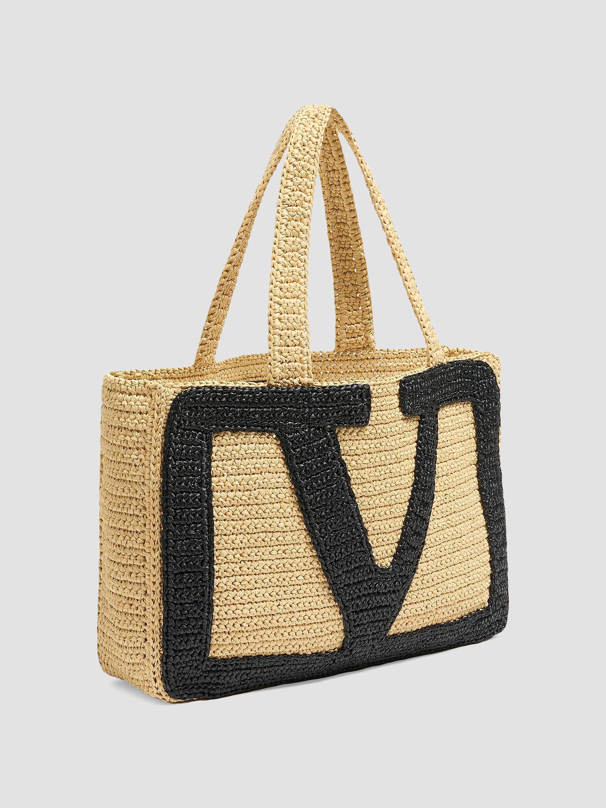 Valentino Garavani Viva Superstar Large Raffia Shopping Bag | Saks