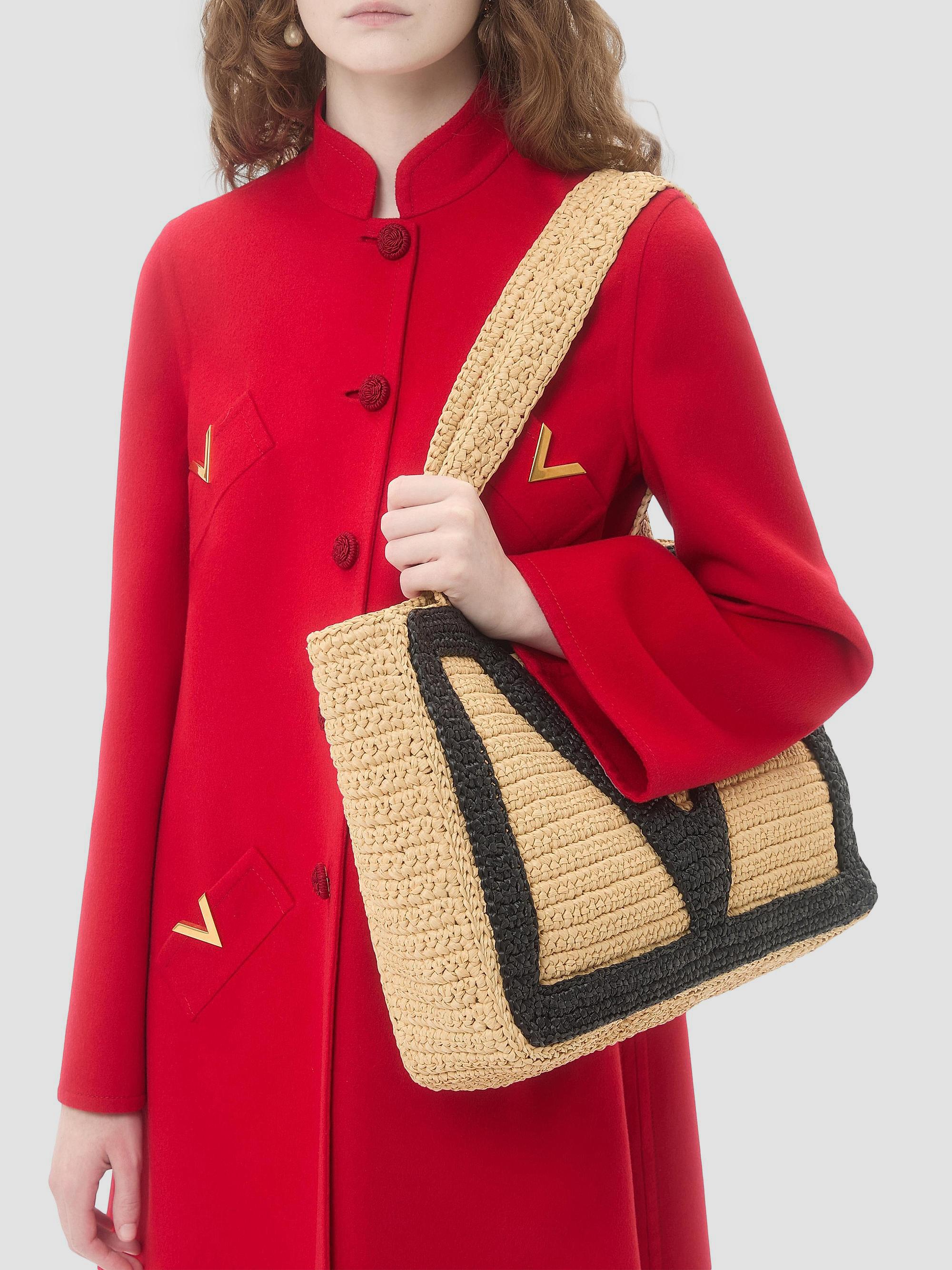 Valentino Garavani Viva Superstar Large Raffia Shopping Bag | Saks