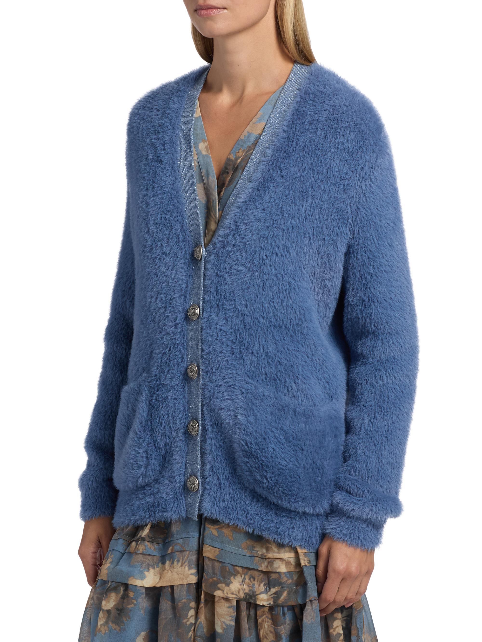 Kobi Halperin Chambie Faux-Fur Cardigan | Saks Fifth Avenue