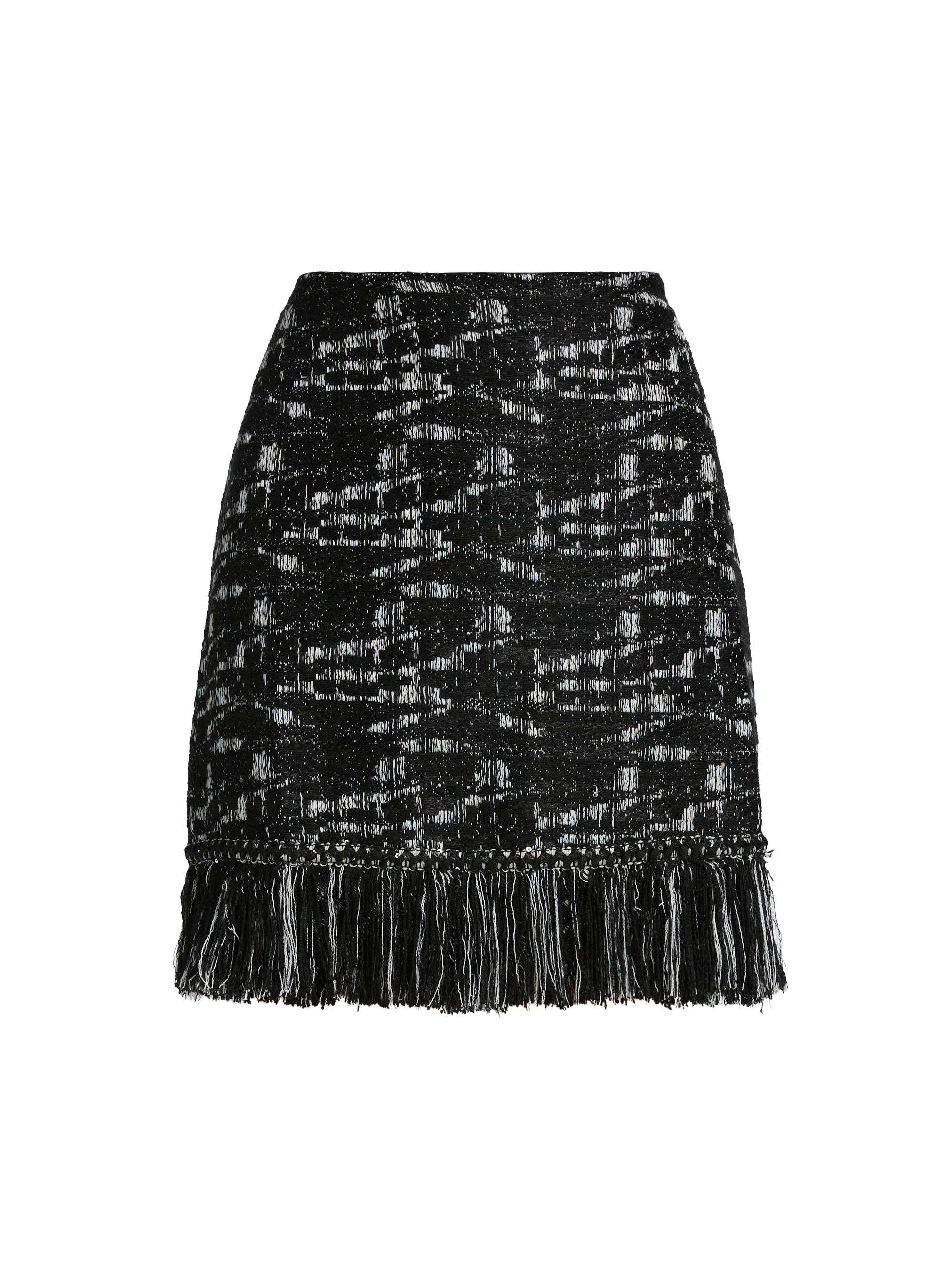 Kobi Halperin Women's Khan Tweed Miniskirt - Black White