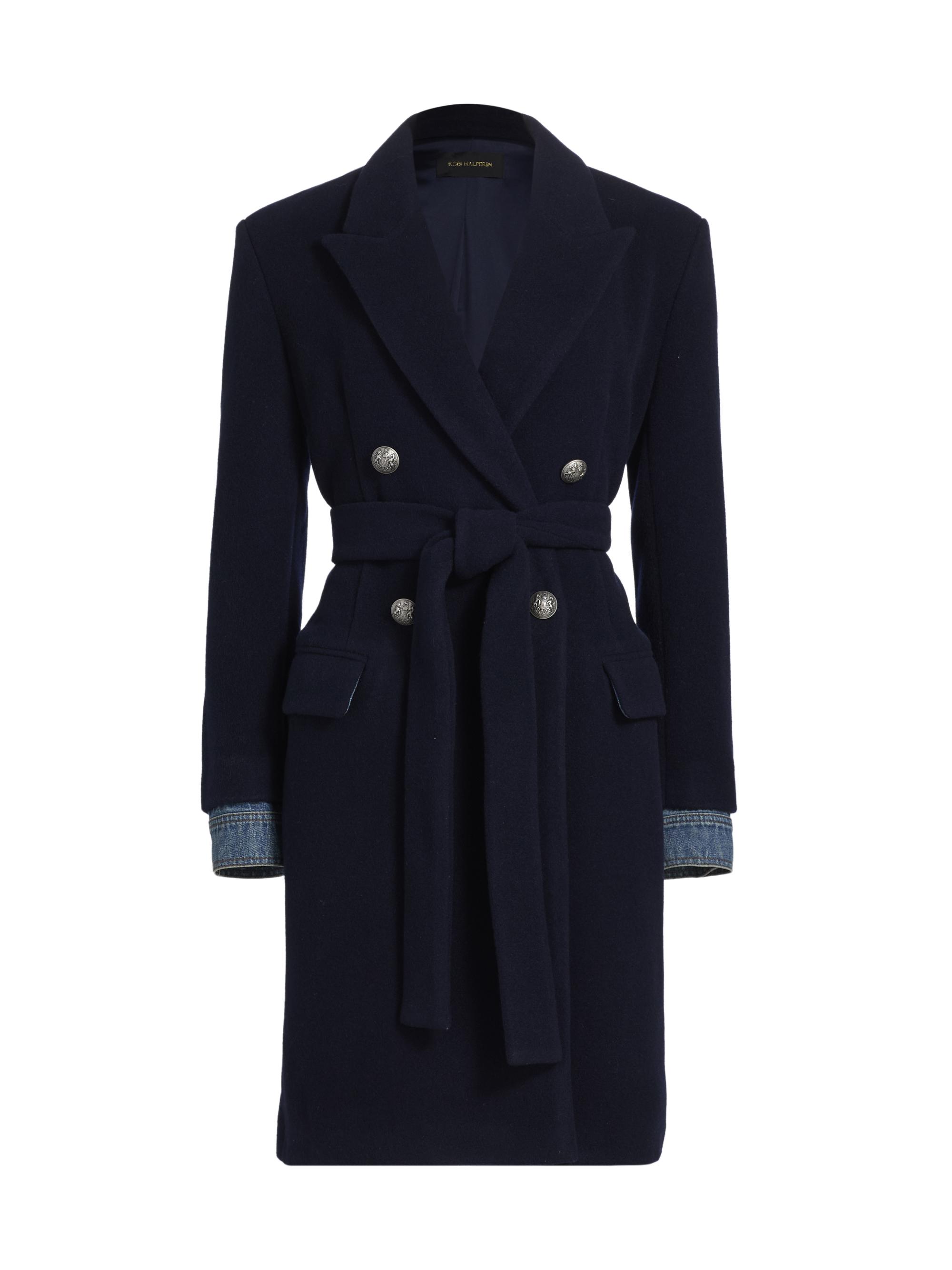 【週末セール】CTHY WOOL DENIM OVER COAT Achieve a sophisticated coat-up style! Introducing the wool denim