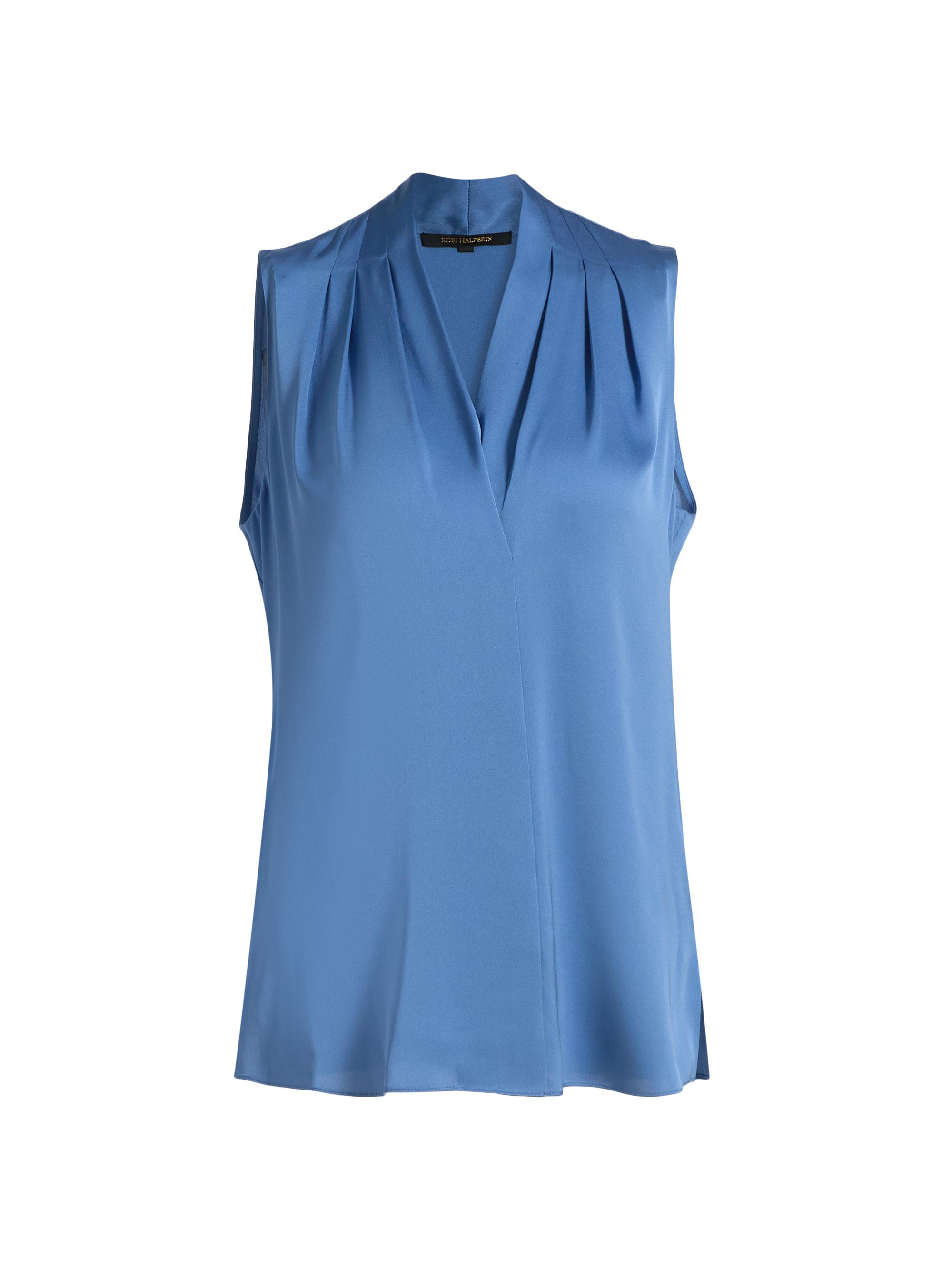 Kobi Halperin Women's Mila Stretch-Silk Blouse - Skyline