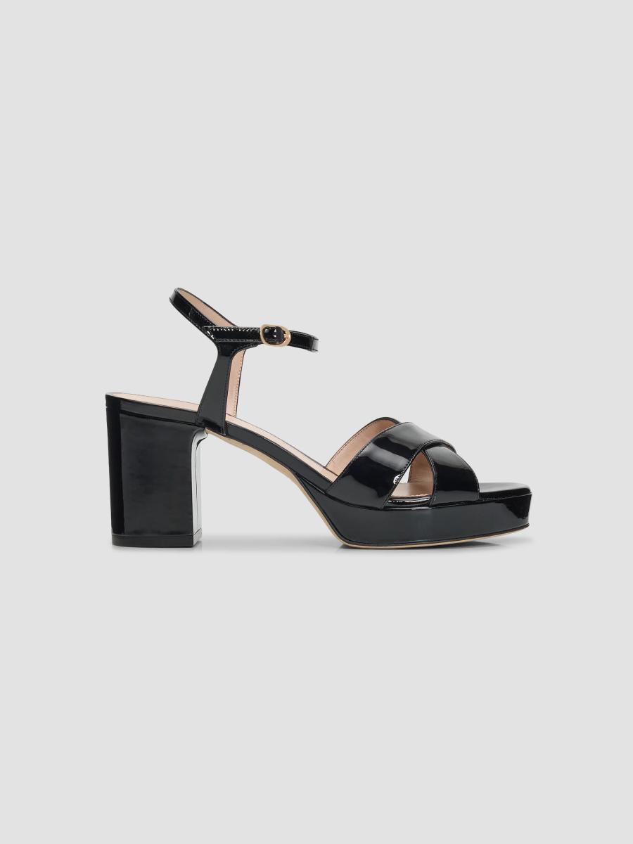 Stuart Weitzman Dayna 80MM Patent Leather Platform Sandals | Saks