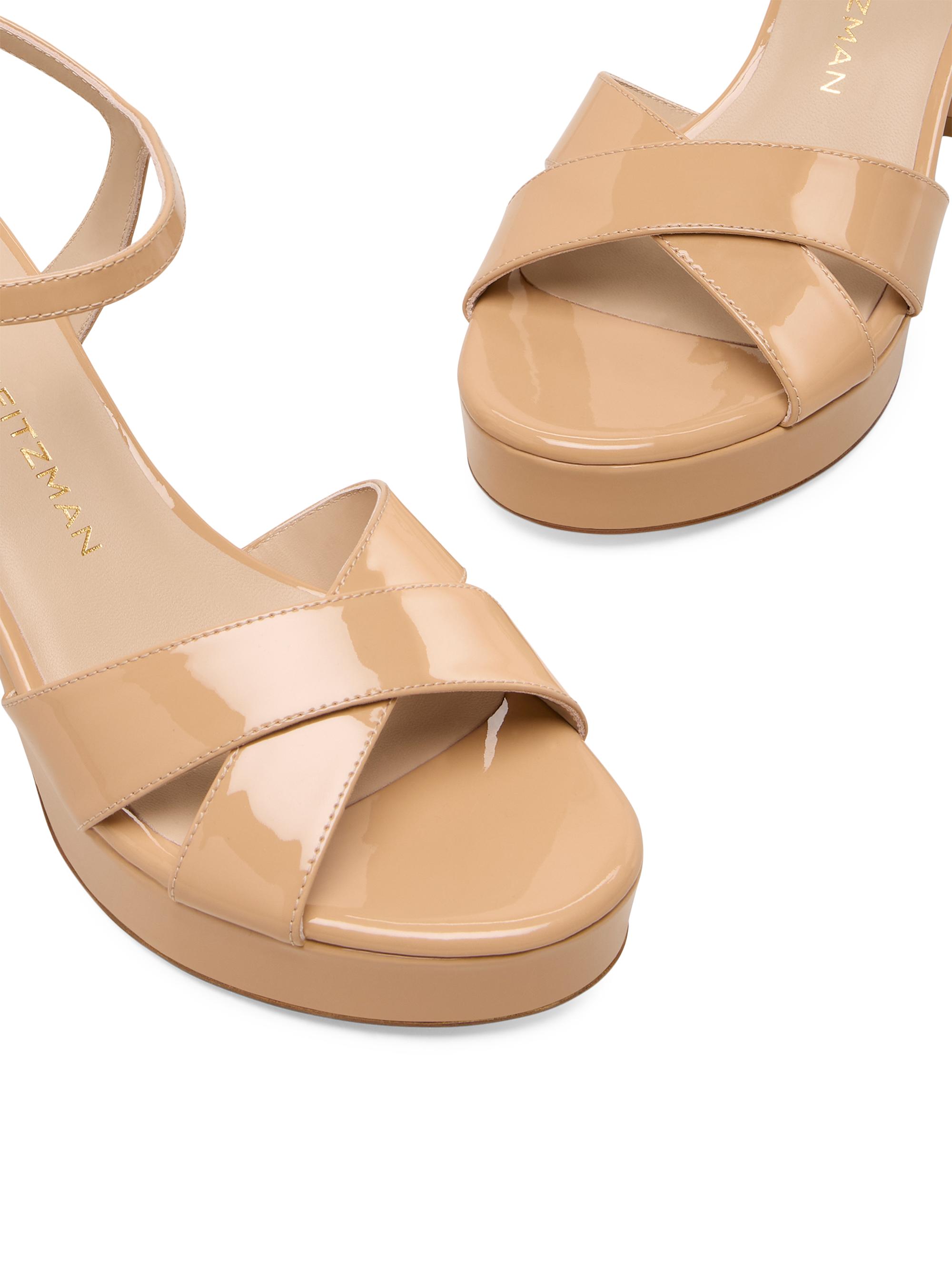 Stuart Weitzman Dayna 80MM Patent Leather Platform Sandals | Saks