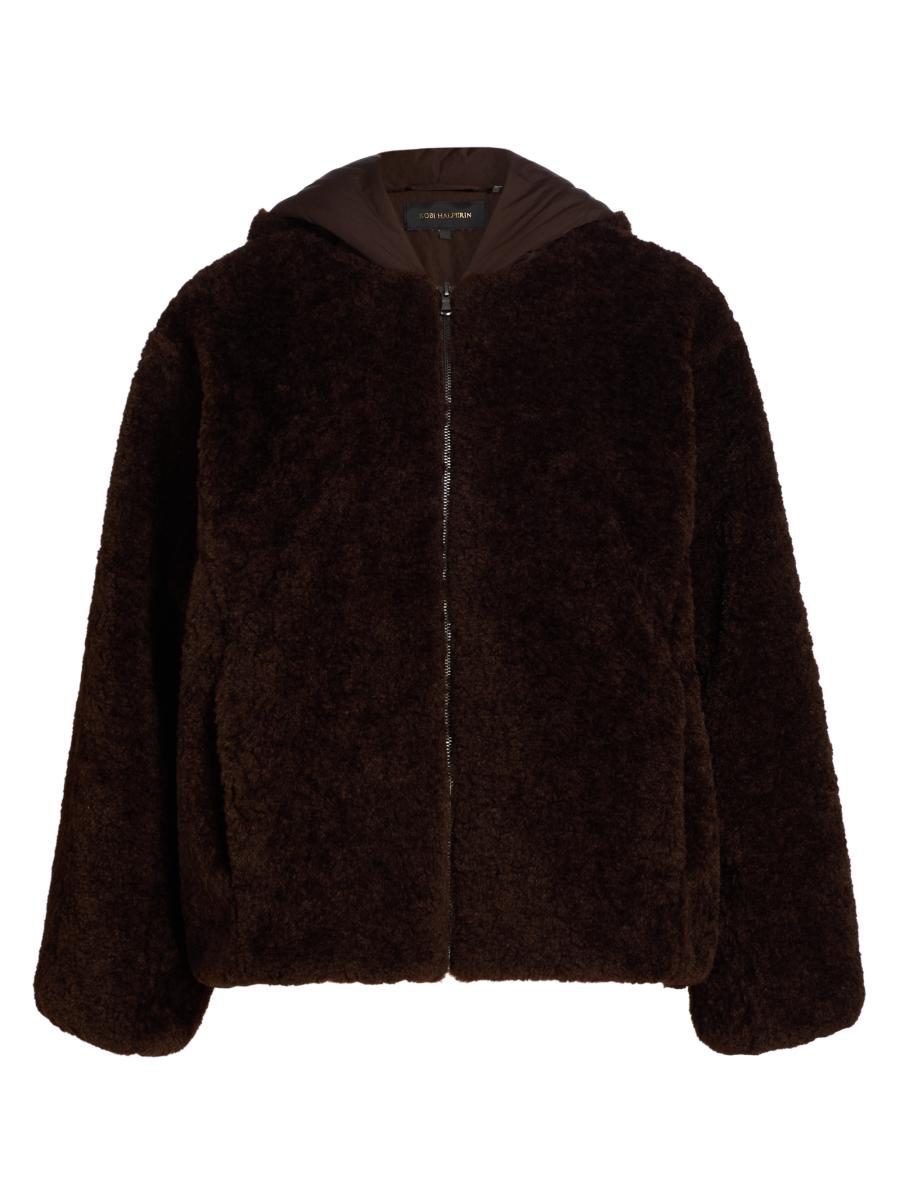 値下げ♡完売　新品　ella shaggy jacquard blouson Kobi Halperin Ilyssa Hooded Faux Shearling Jacket | Saks Fifth Avenue