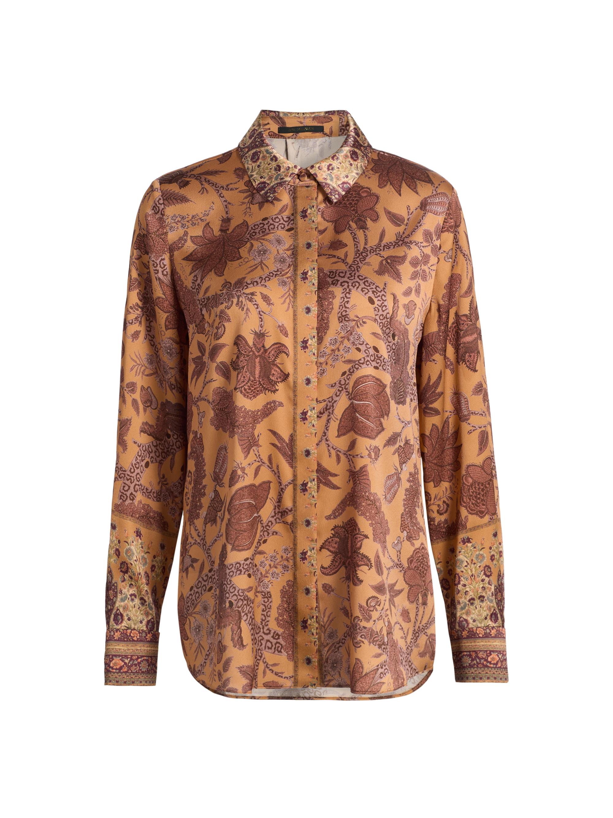 Kobi Halperin Women's Hallow Floral Long-Sleeve Blouse - Beaver Multi