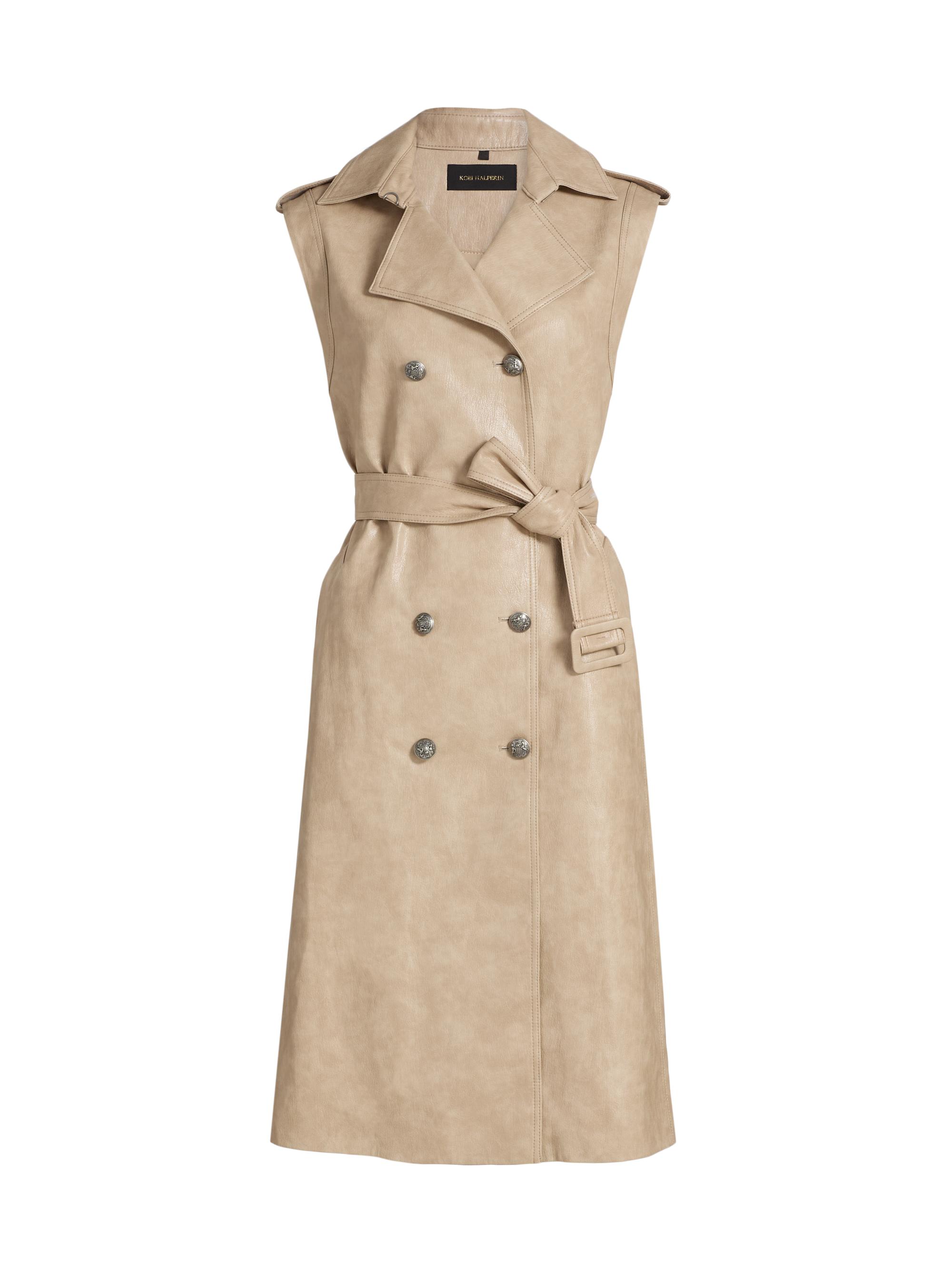 Kobi Halperin Women's Val Belted Double-Breasted Midi-Dress - Almond