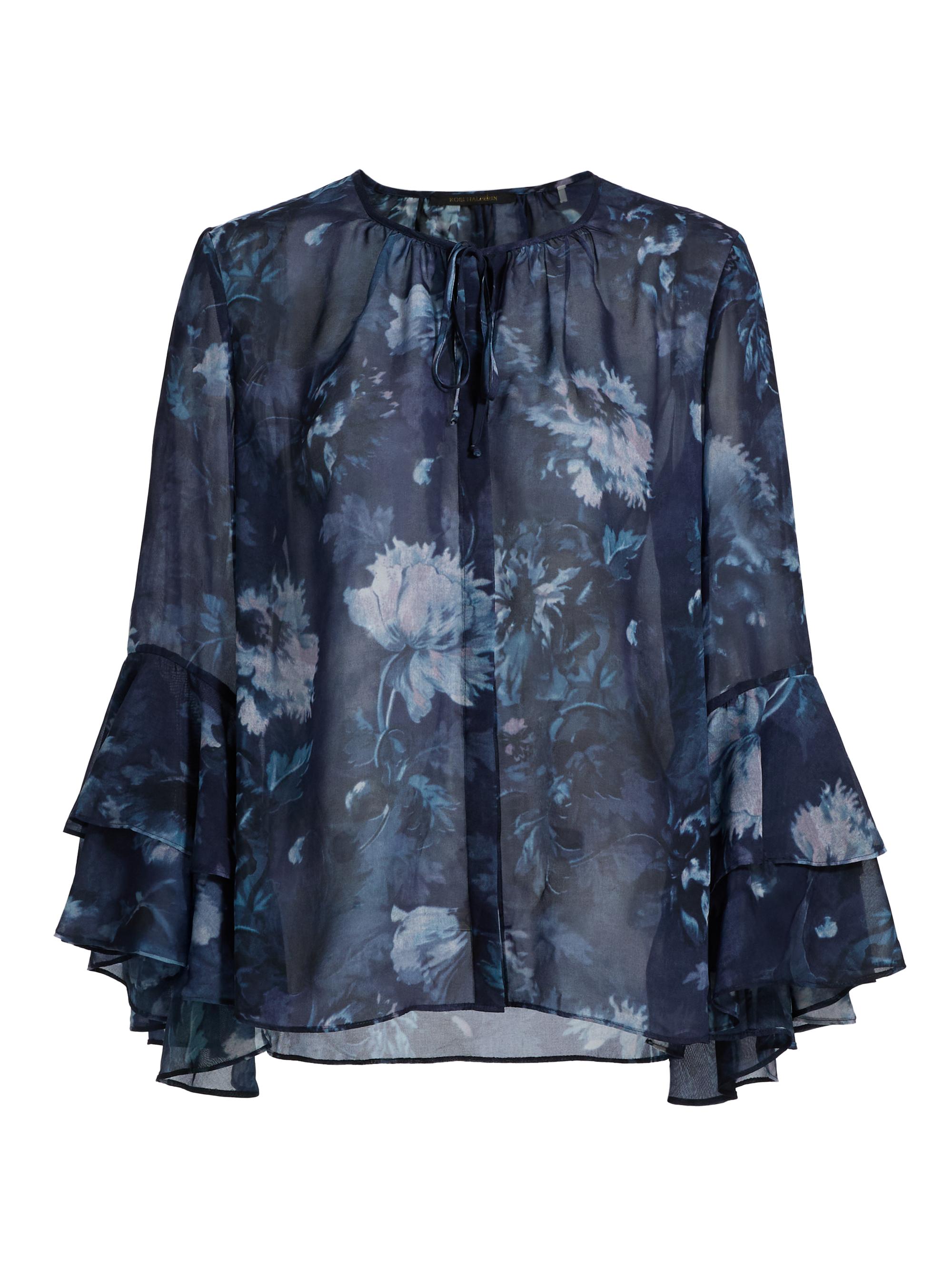 Kobi Halperin Women's Mullin Floral Ruffled-Sleeve Blouse - Midnight Multi
