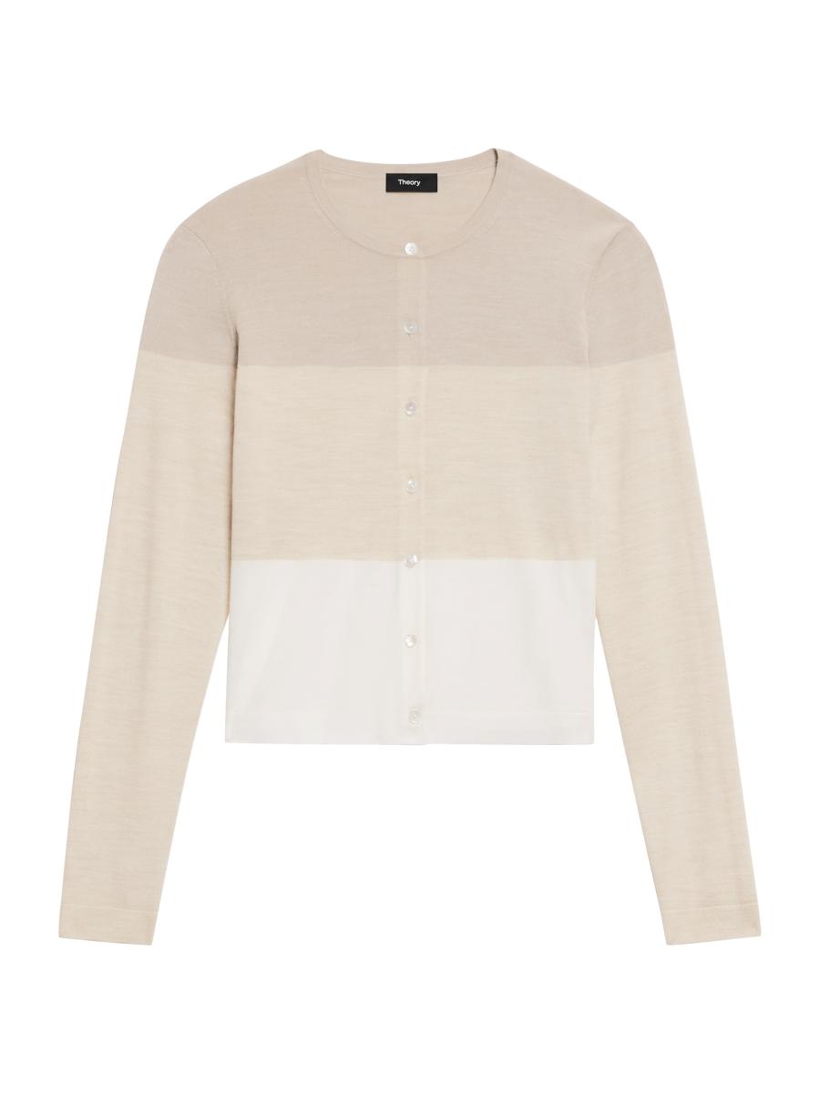 トップス Theory Wooster Crepe Knit Fitted Cardiga トップス Theory Wooster Crepe Knit Fitt Cardigan Theory