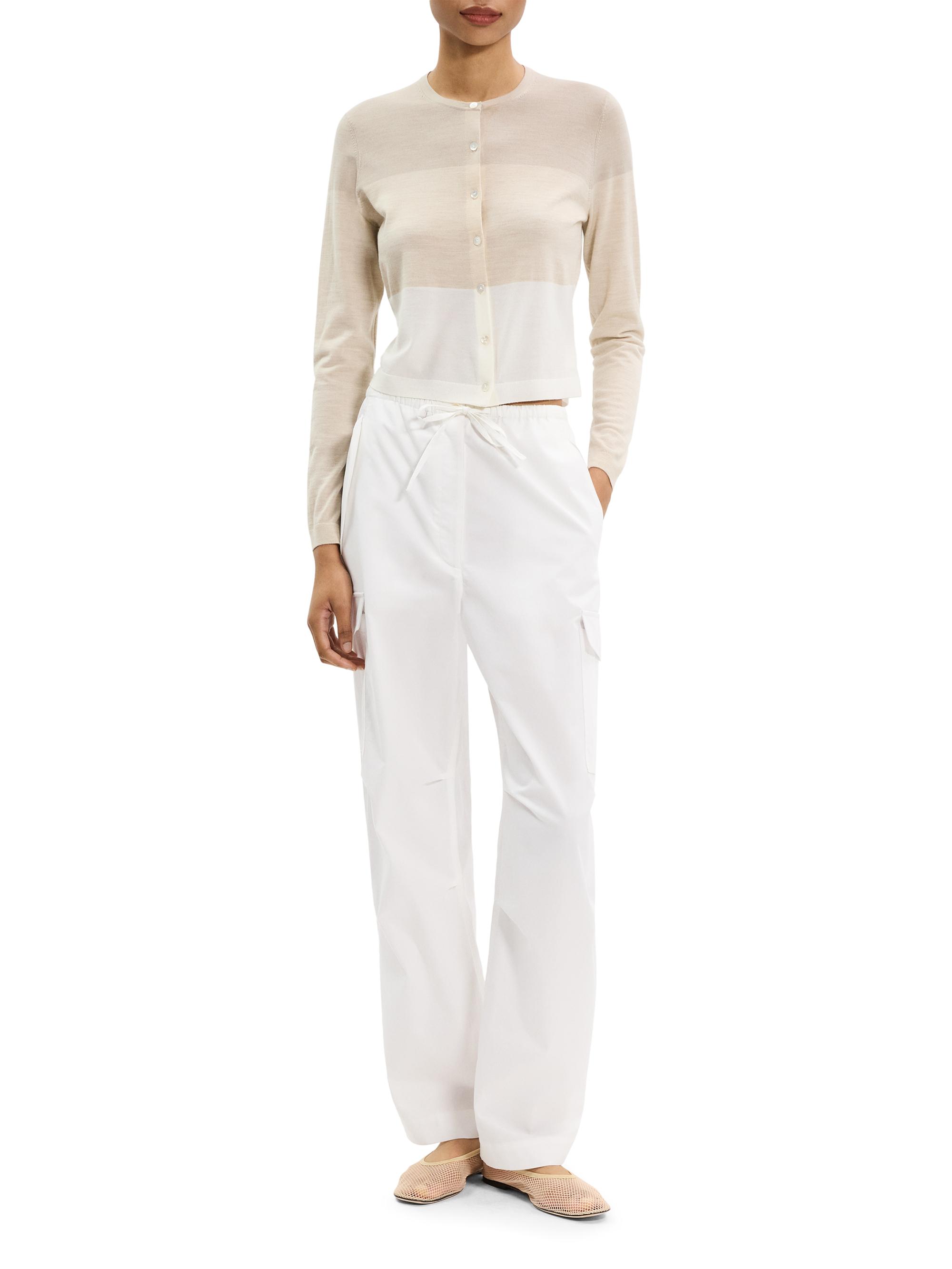 Theory Colorblock Wool Cardigan | Saks Fifth Avenue