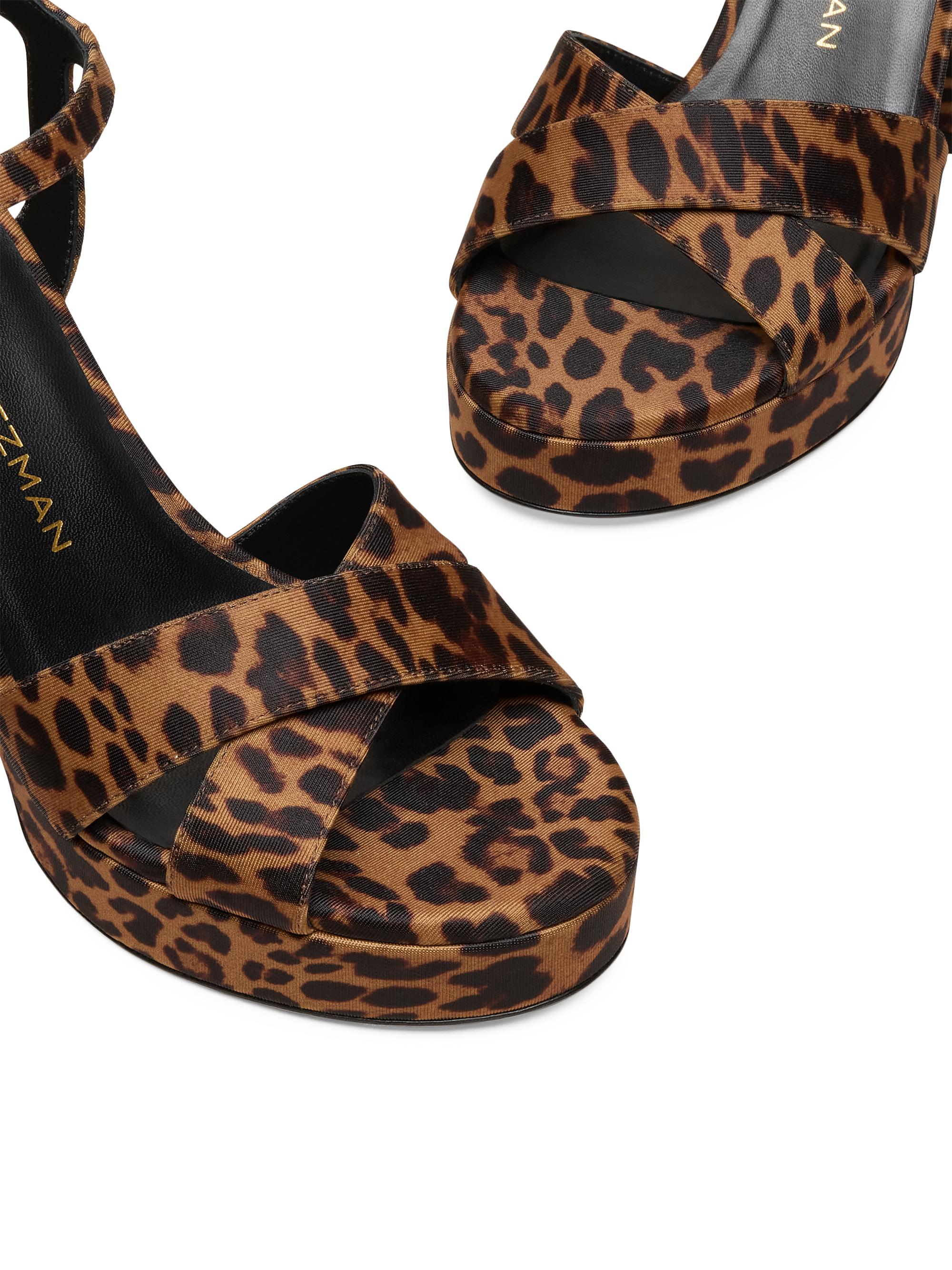 Stuart Weitzman Dayna 90MM Leopard Print Platform Sandals | Saks