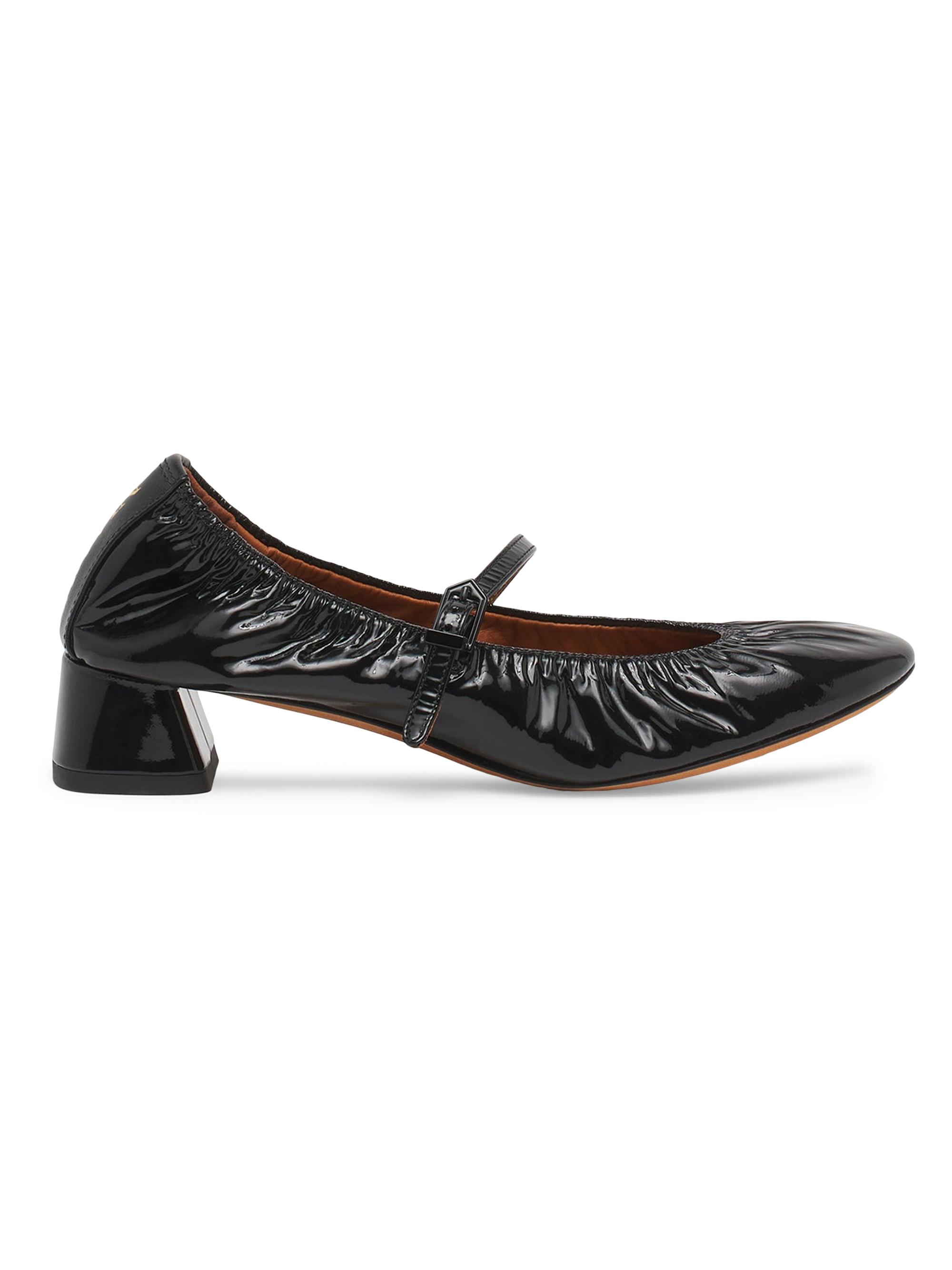 Lanvin Women's Heeled Mary Janes in Glossy Leather - Black