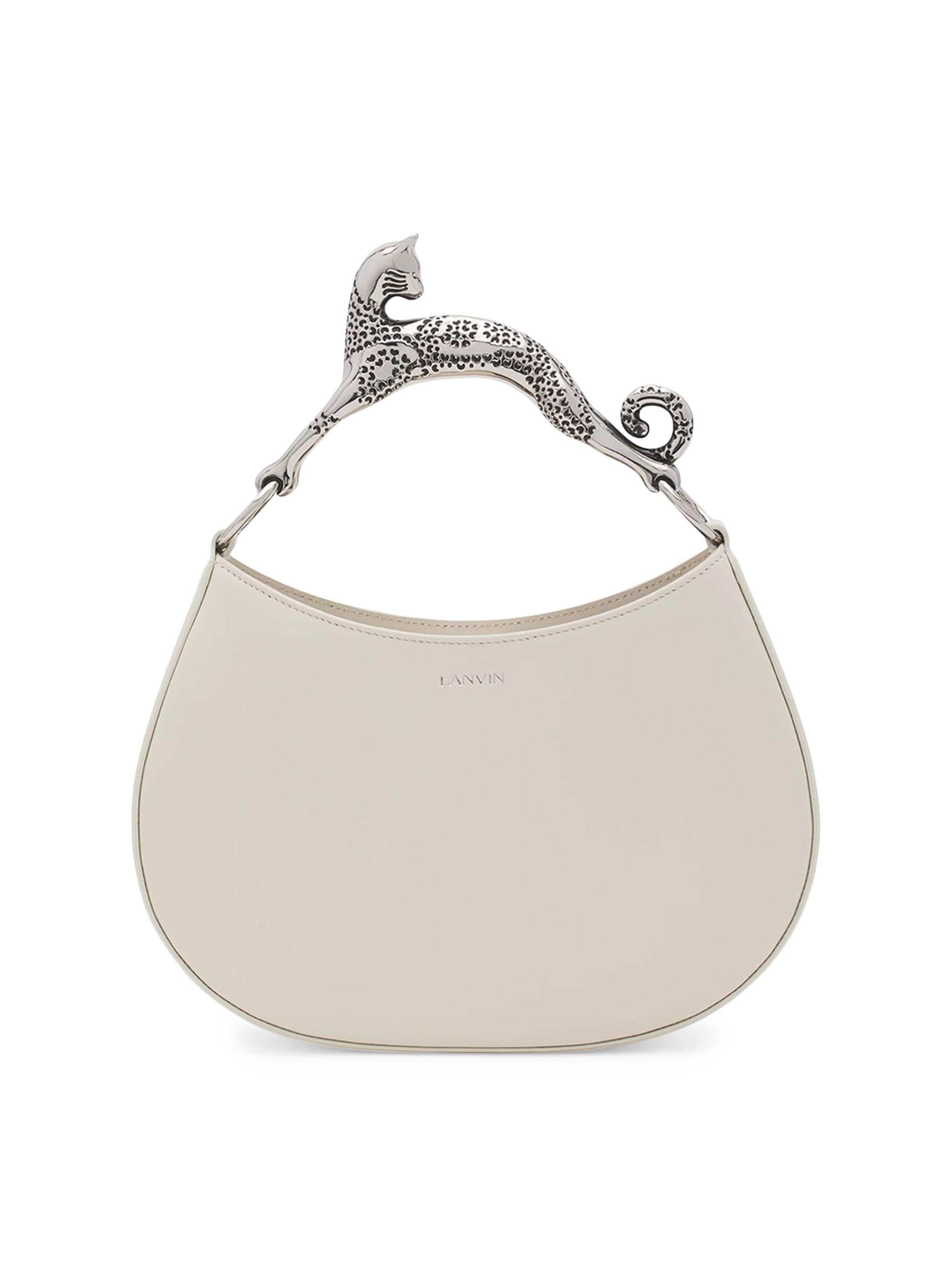 Lanvin Women's Hobo Cat Leather Top Handle Bag - Chalk