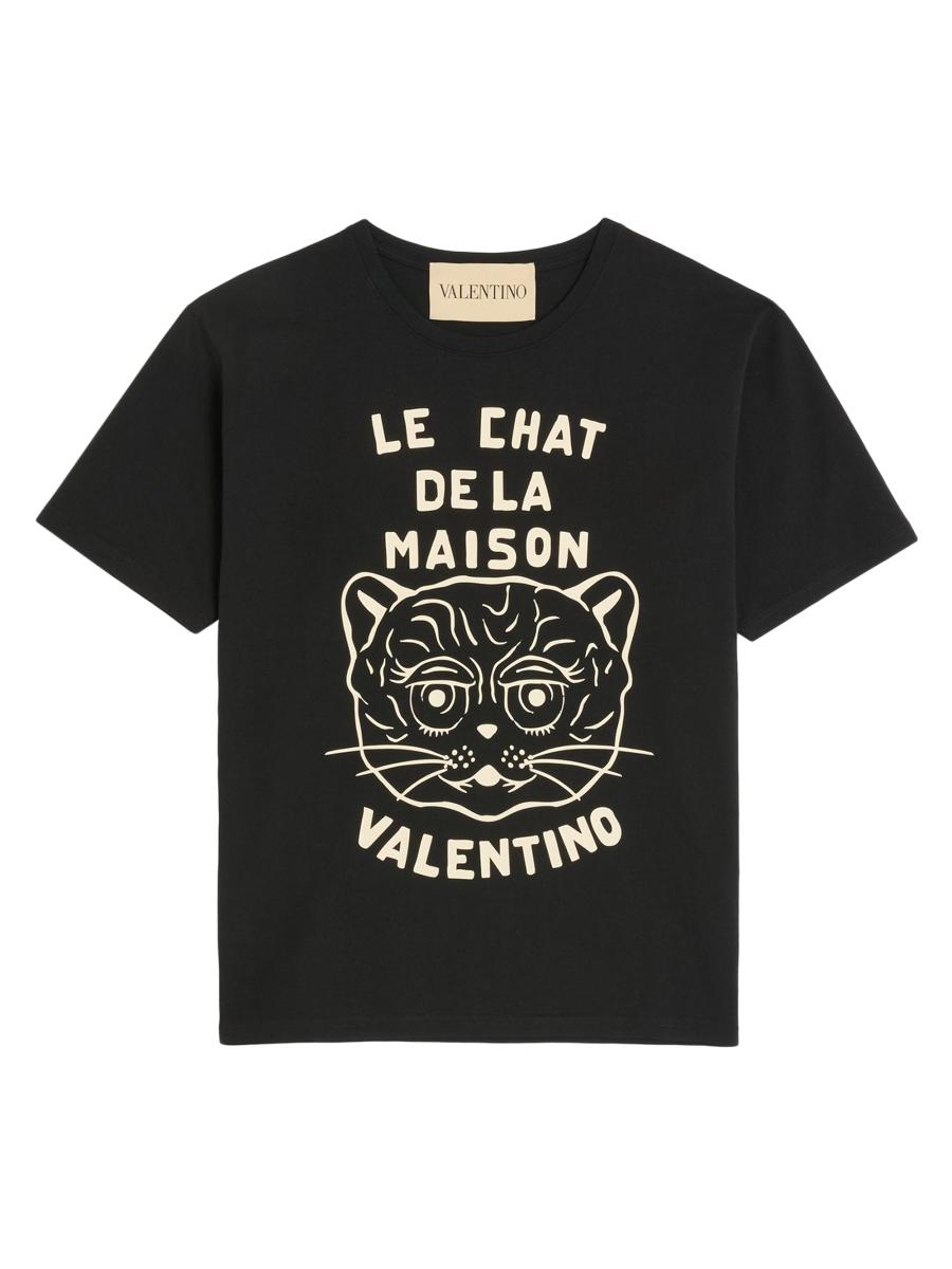 Valentino Garavani Maxi logo lettering black T-shirt