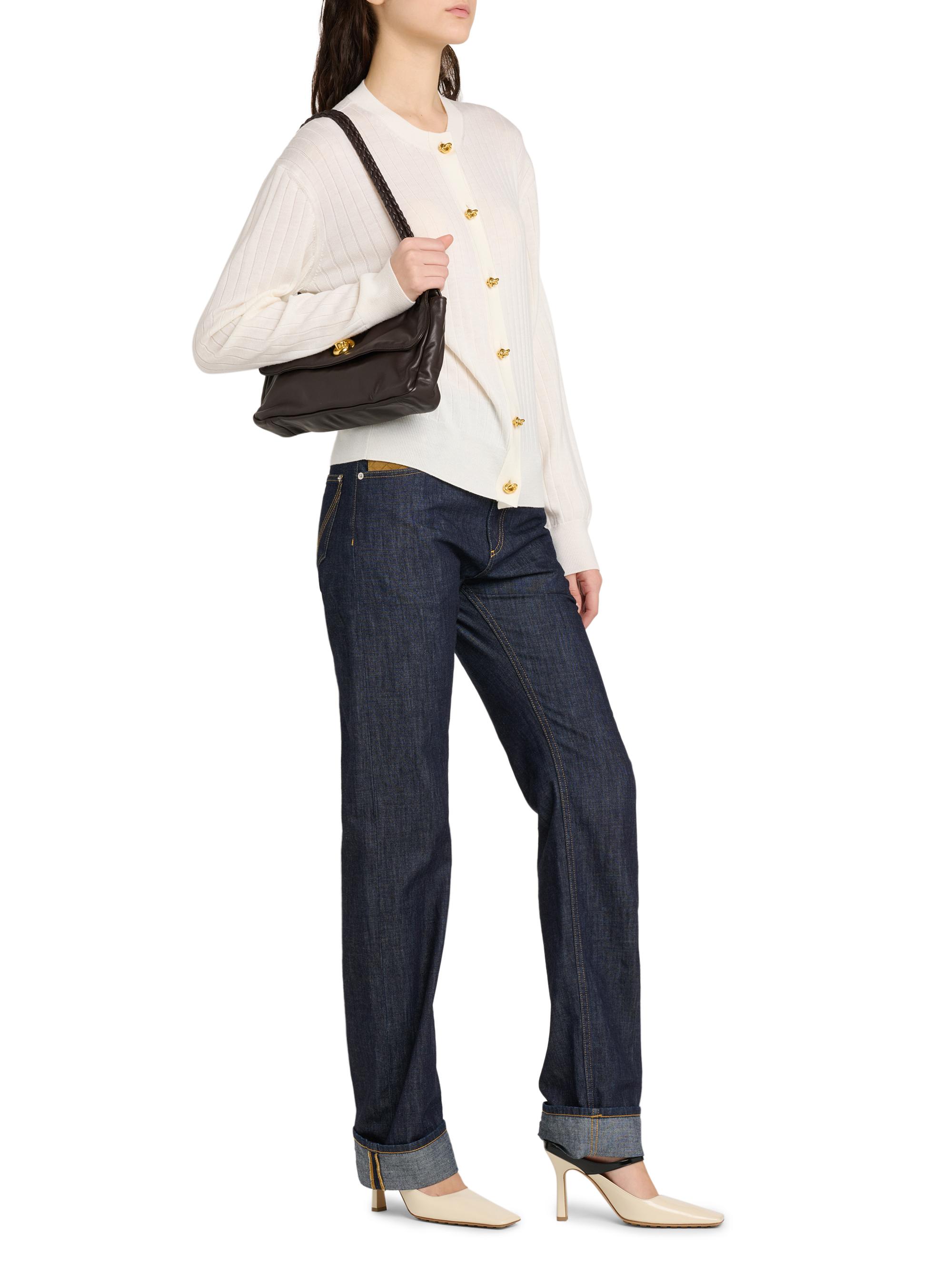 Bottega Veneta Women's Soft Lock Leather Shoulder Bag - Fondant Brass