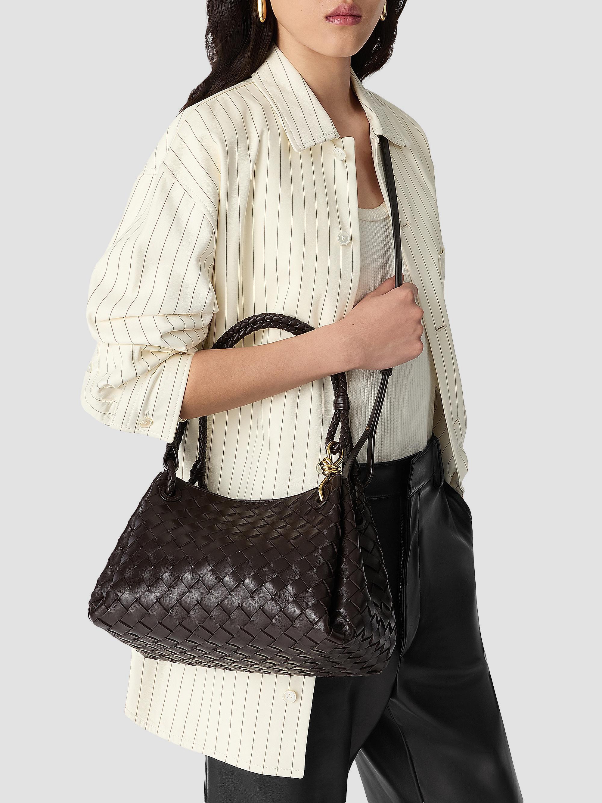 Bottega Veneta Medium Parachute Intrecciato Leather Shoulder Bag