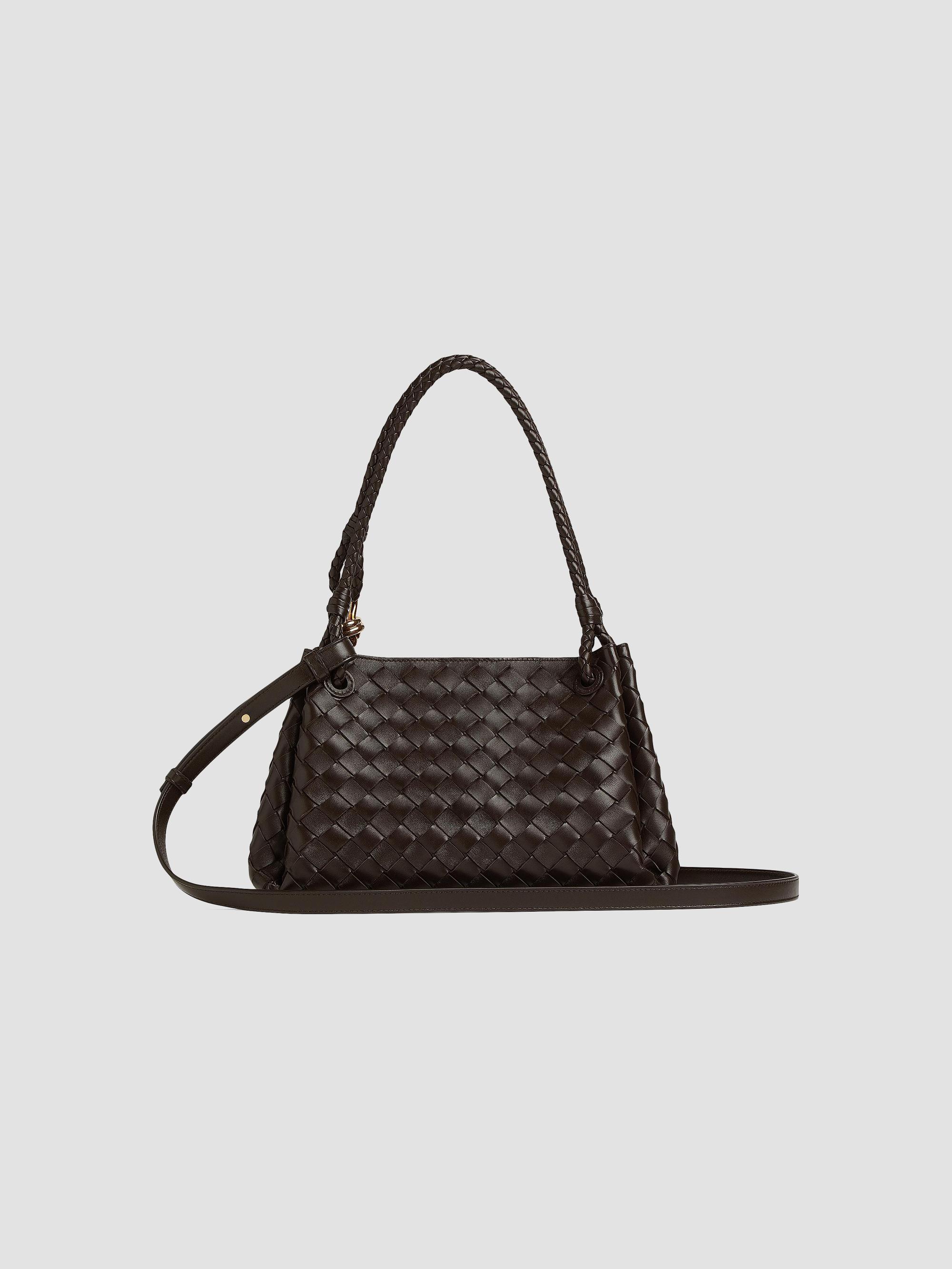 Bottega Veneta Medium Parachute Intrecciato Leather Shoulder Bag