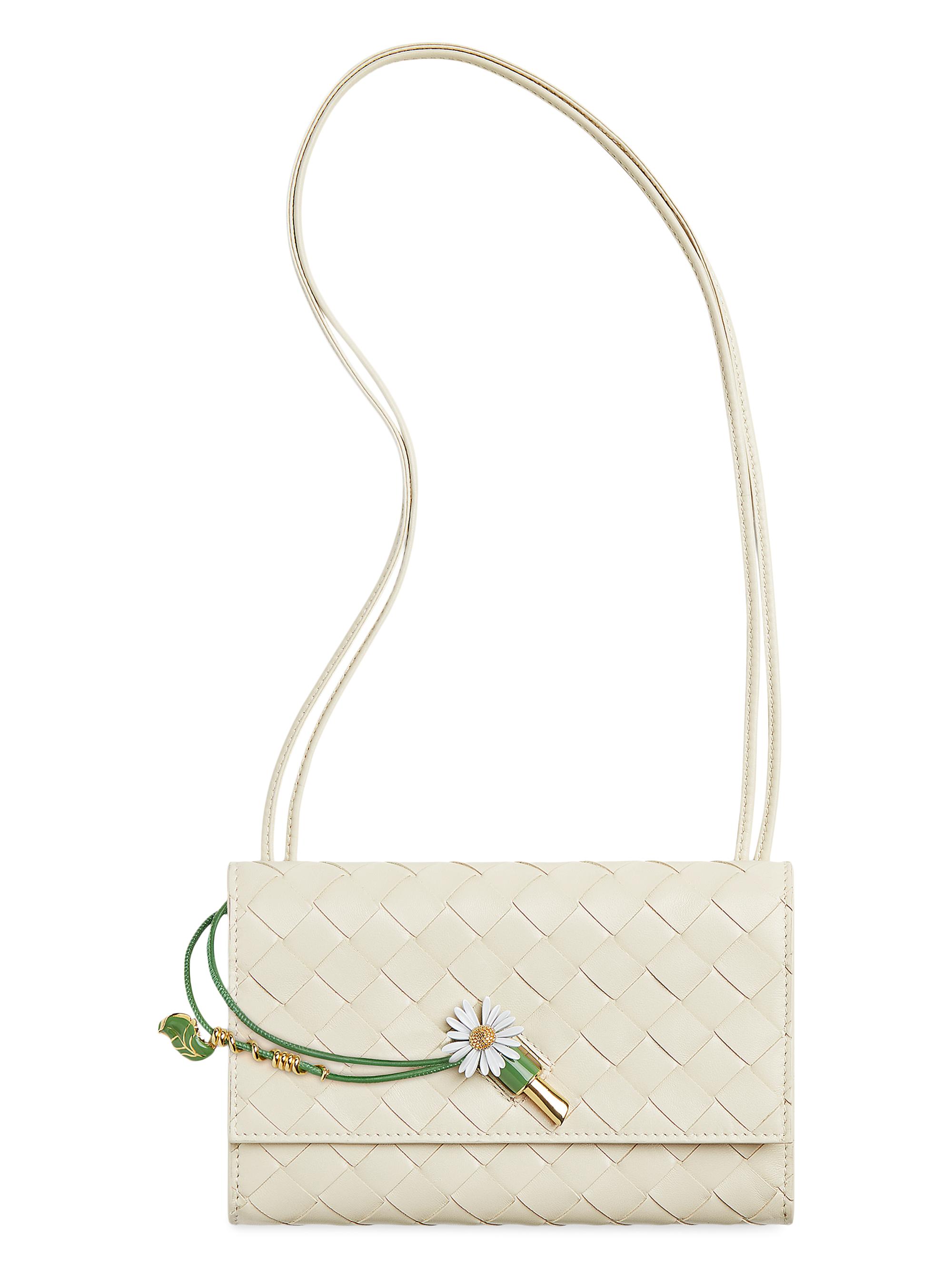 Bottega Veneta Women's Daisy Intrecciato Leather Pouch - Sea Salt