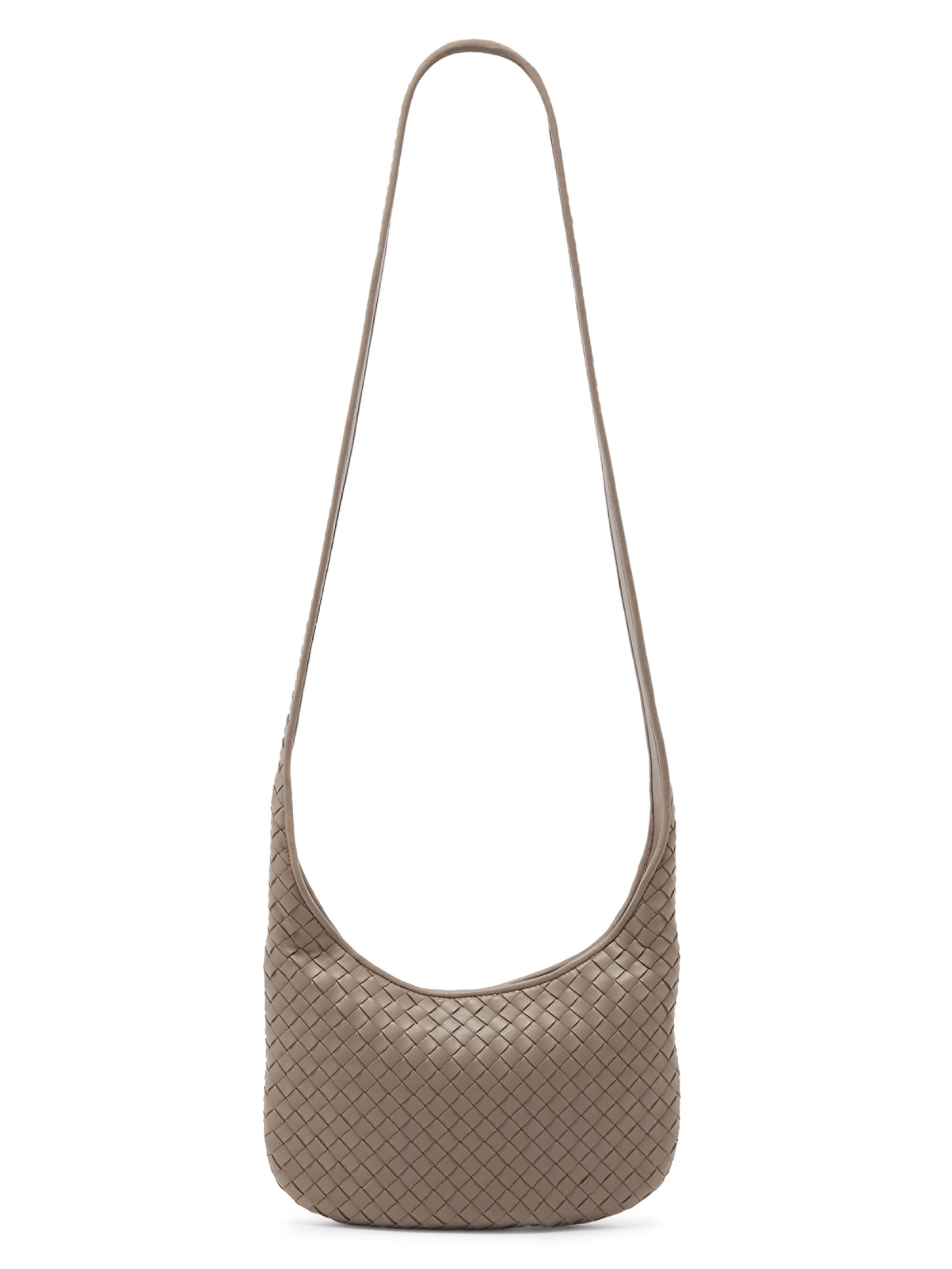 Bottega Veneta Women's  Veneto Leather Crossbody Bag - Limestone Silver | Thumbnail 8