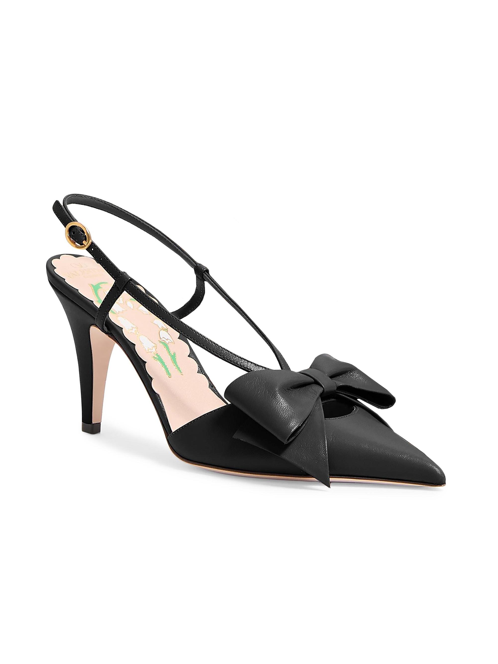 Valentino Garavani Rockstud Bow Slingback Pumps in Patent
