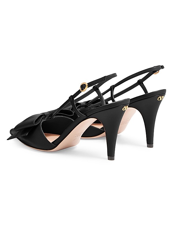 Shop Valentino Garavani Bowow 85MM Slingback Pumps | Saks Shop Valentino Garavani Bowow 85MM Slingback Pumps | Saks