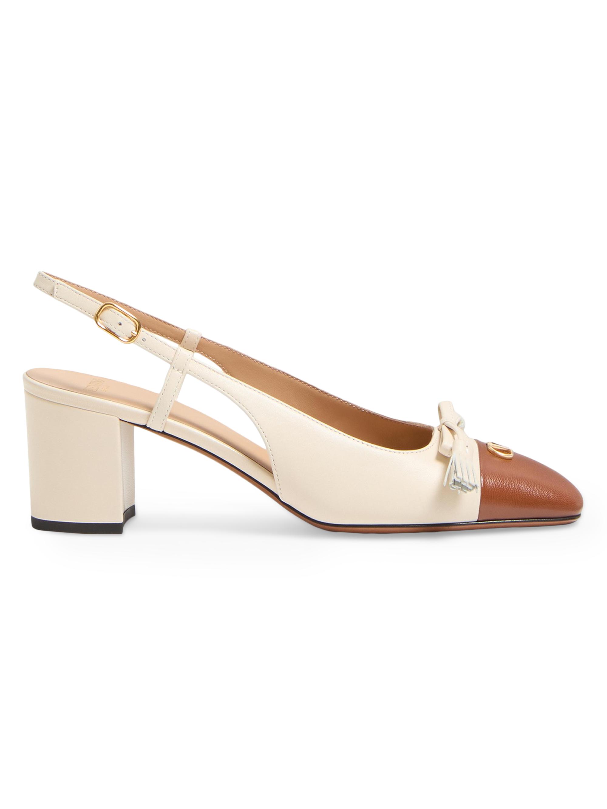 Valentino Garavani Women's Valet Du Roi 60MM Kidskin Slingback Pumps - Butter Tobacco