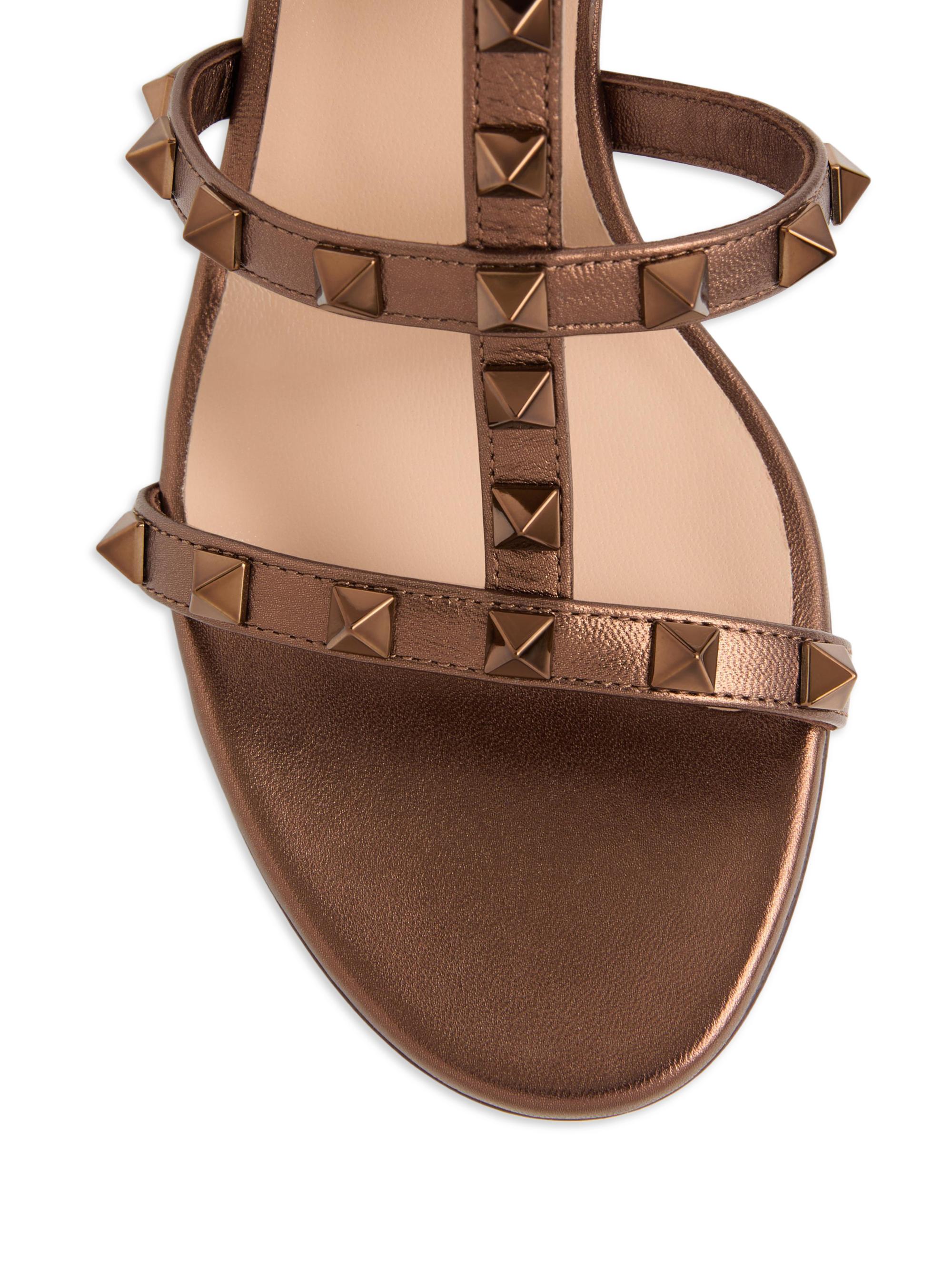 Valentino Garavani Rockstud 60MM Metallic Calfskin Leather