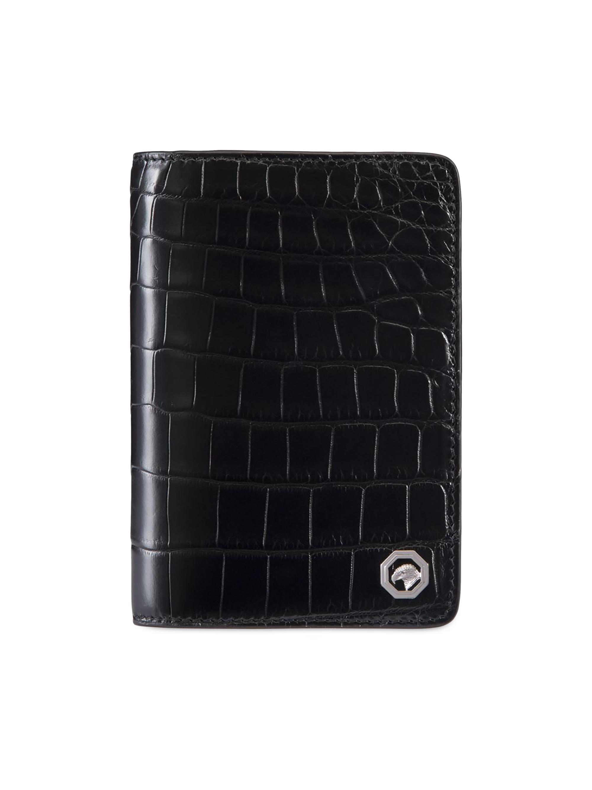 Stefano Ricci Men's Leather Passport Holder - Black