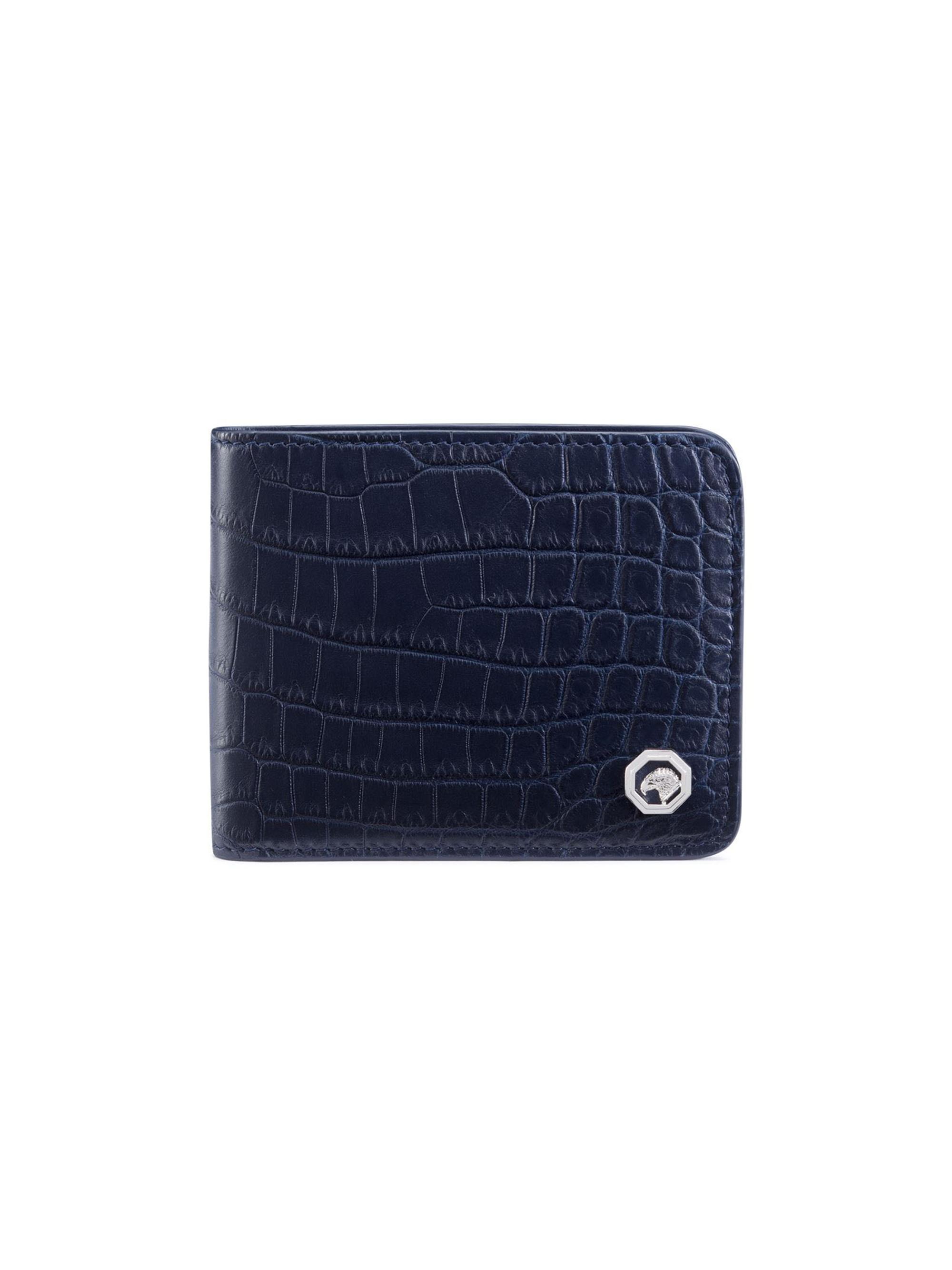 Stefano Ricci Men's Crocodile Bifold Wallet - Blue
