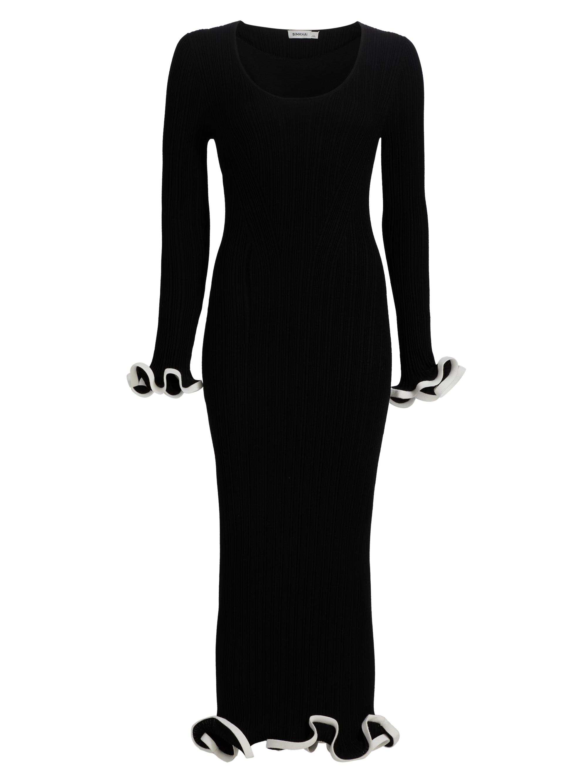 SIMKHAI Women's Solani Frill Body-Con Dress - Black