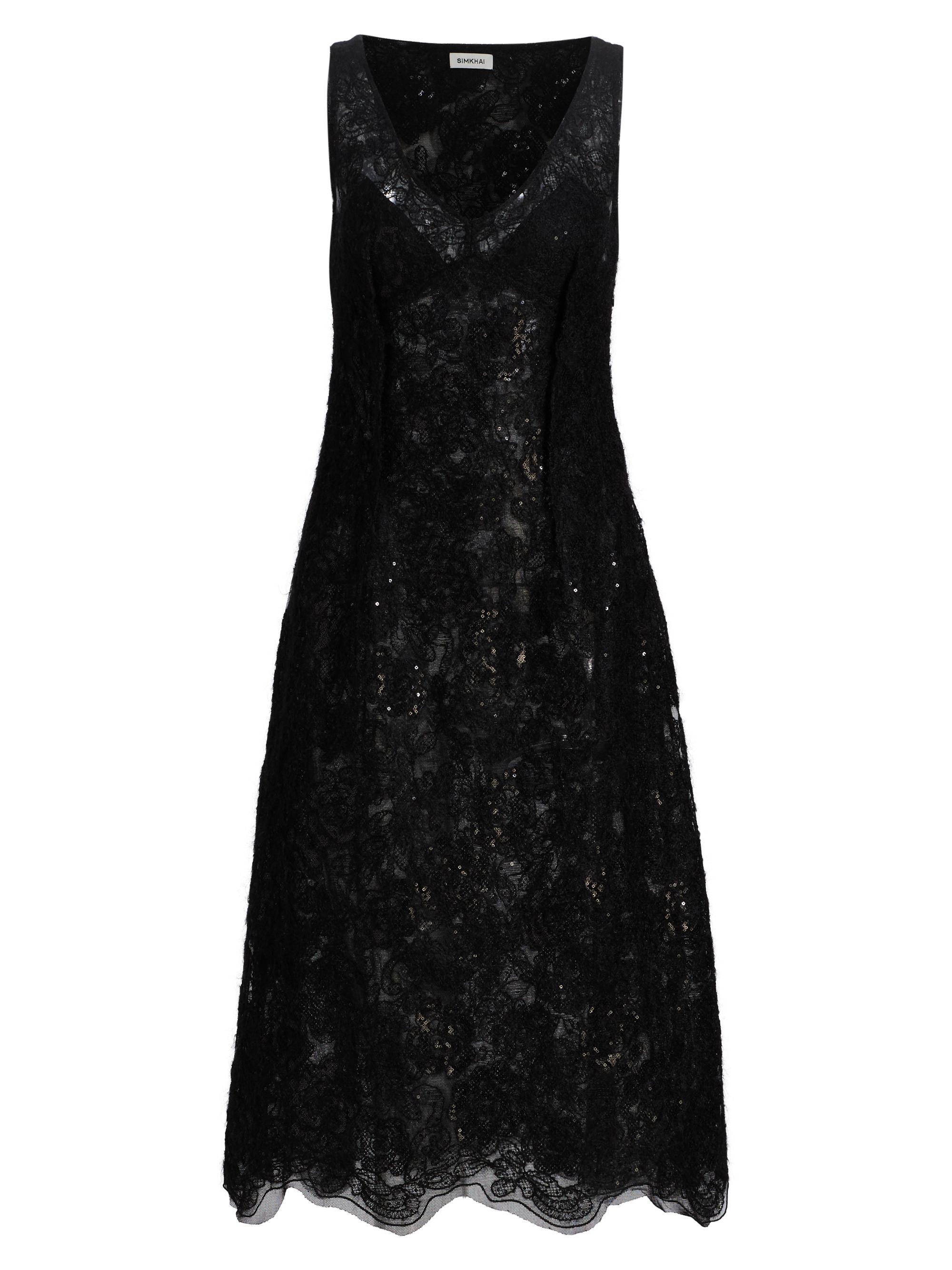SIMKHAI Women's Delphine Embellished Lace Cocktail Dress - Black
