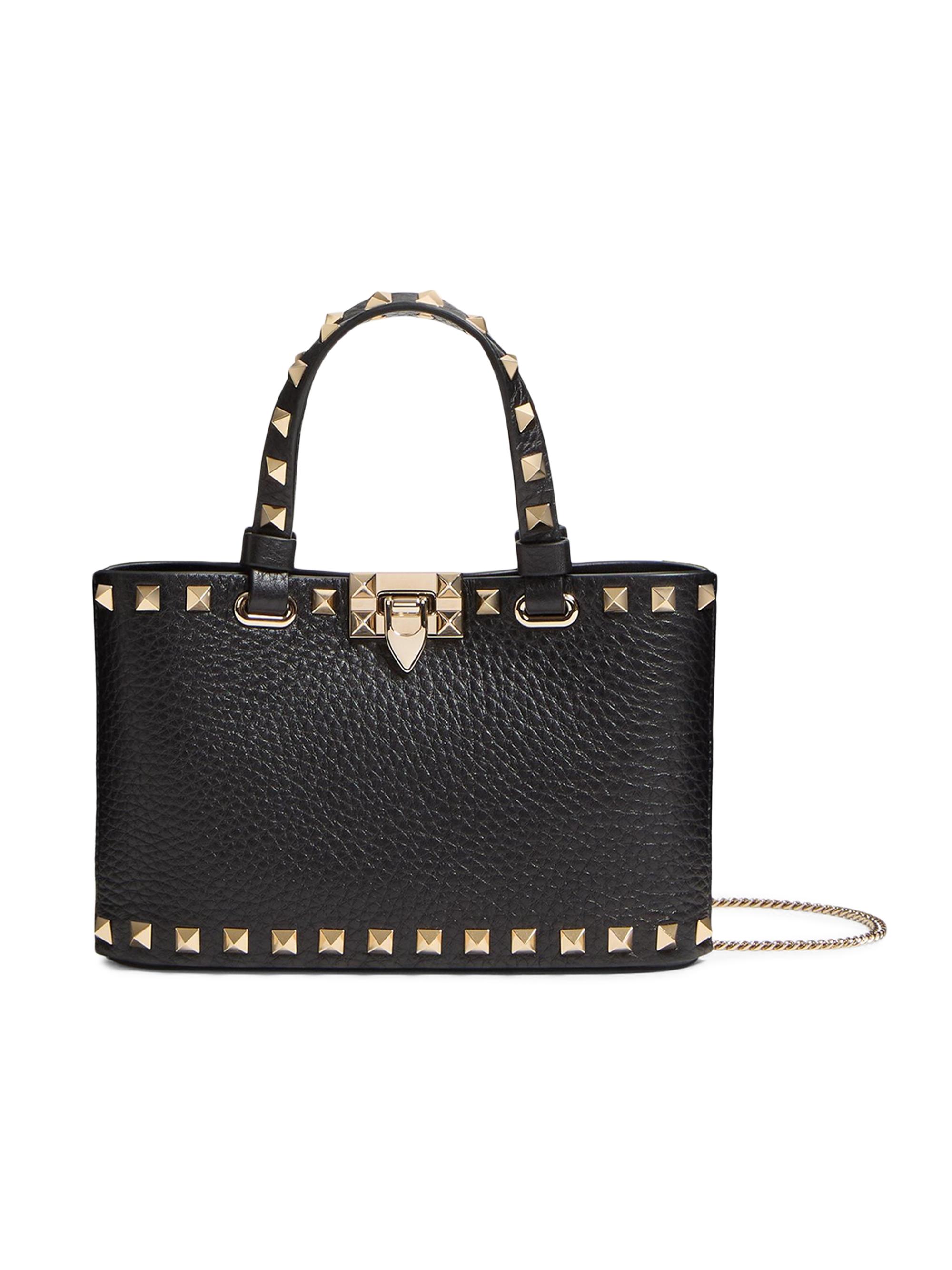 Valentino Garavani Mini Rockstud Shopping Bag in Grainy Calfskin