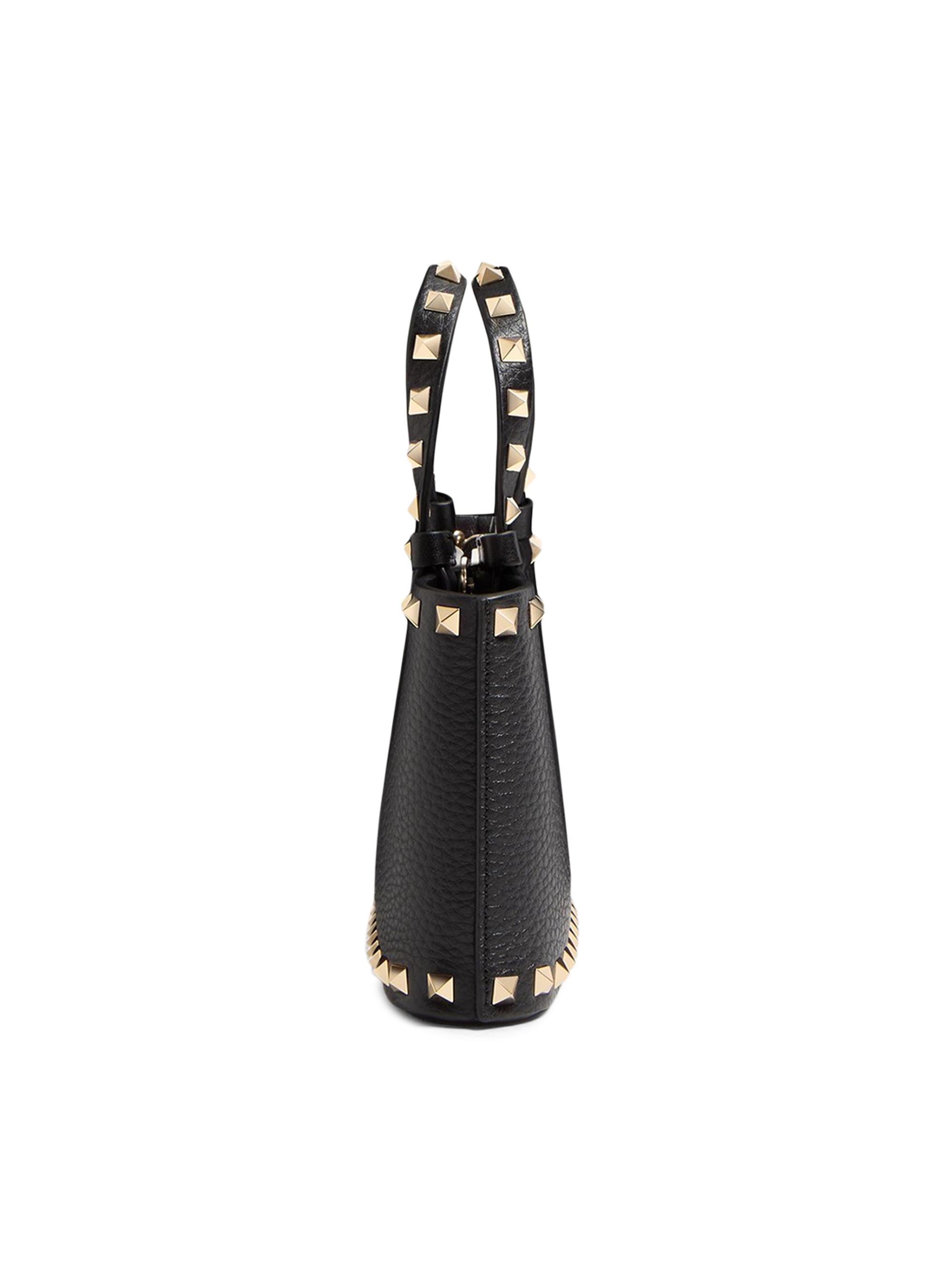 Valentino Garavani Mini Rockstud Shopping Bag in Grainy Calfskin