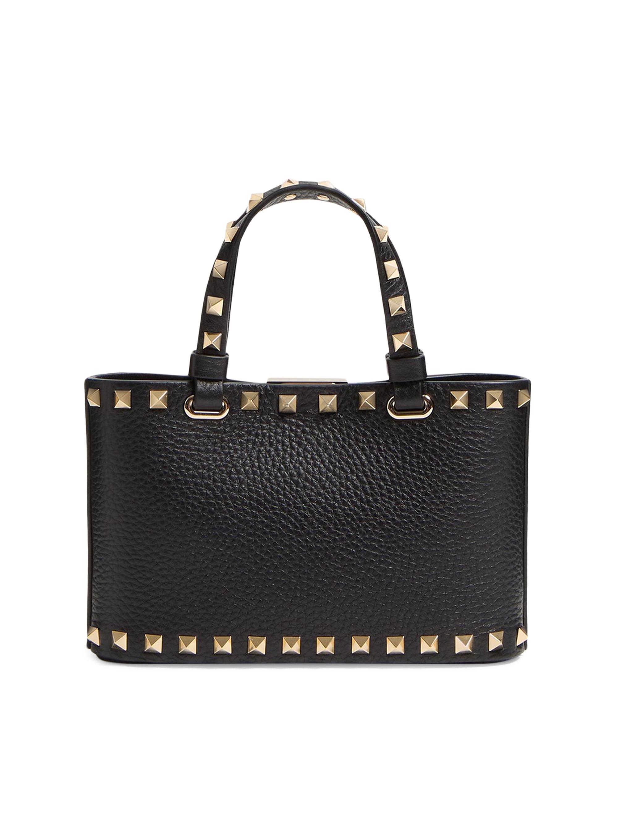 Valentino Garavani Mini Rockstud Shopping Bag in Grainy Calfskin