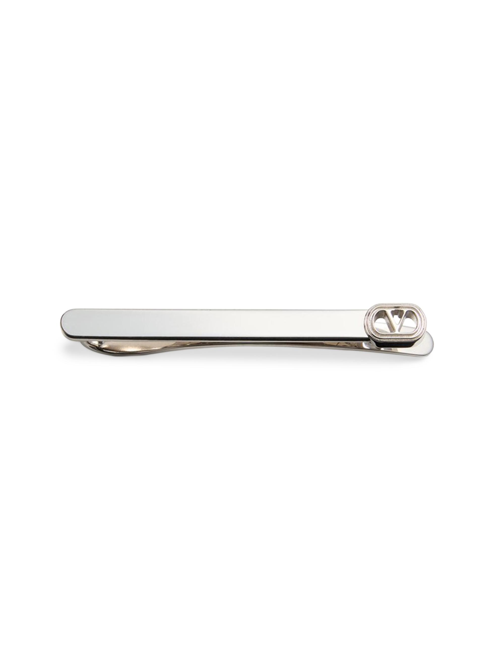 Valentino Garavani Men's VLogo Signature Metal Tie Clip - Transparent