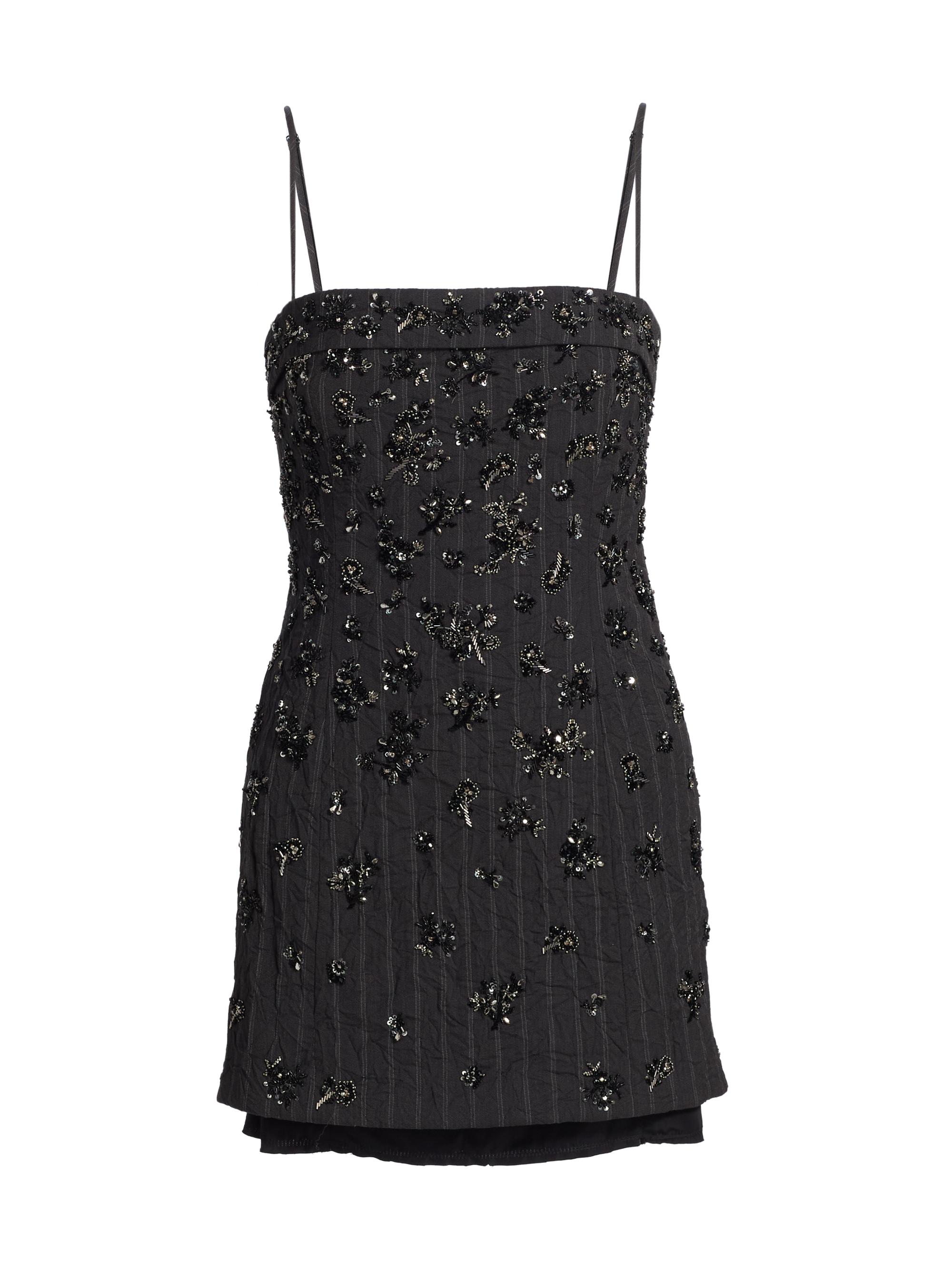 SIMKHAI Women's Anden Embellished Minidress - Charcoal Stripe