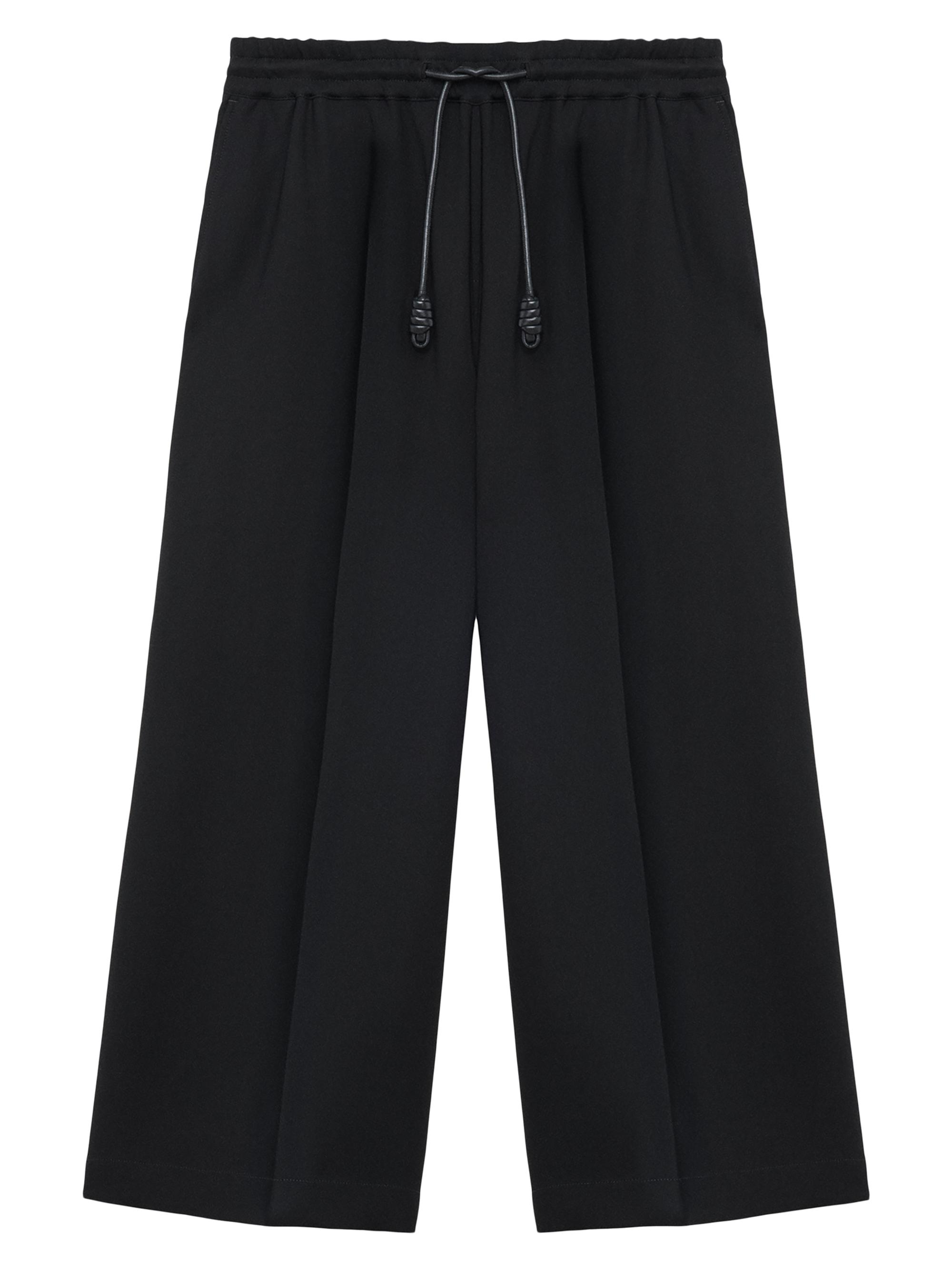LOEWE Leather Cropped Wide-Leg Trousers | Saks Fifth Avenue