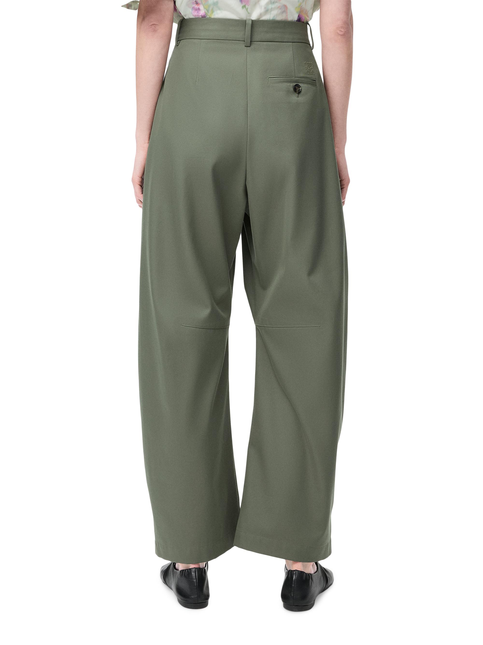 LOEWE Cotton-Silk Barrel-Leg Trousers | Saks Fifth Avenue