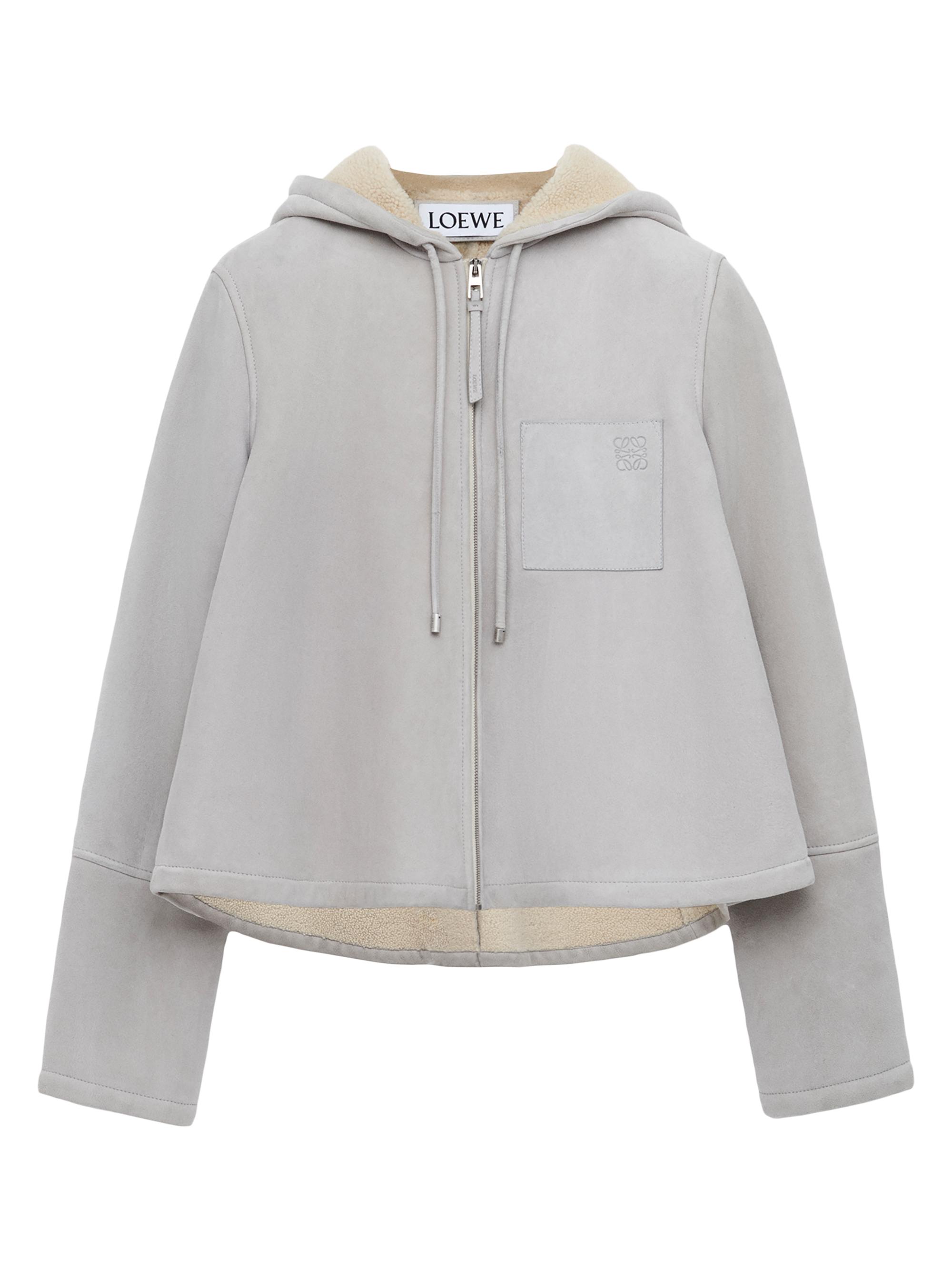 LOEWE Shearling-Lined Leather Hooded Jacket | Saks Fifth Avenue