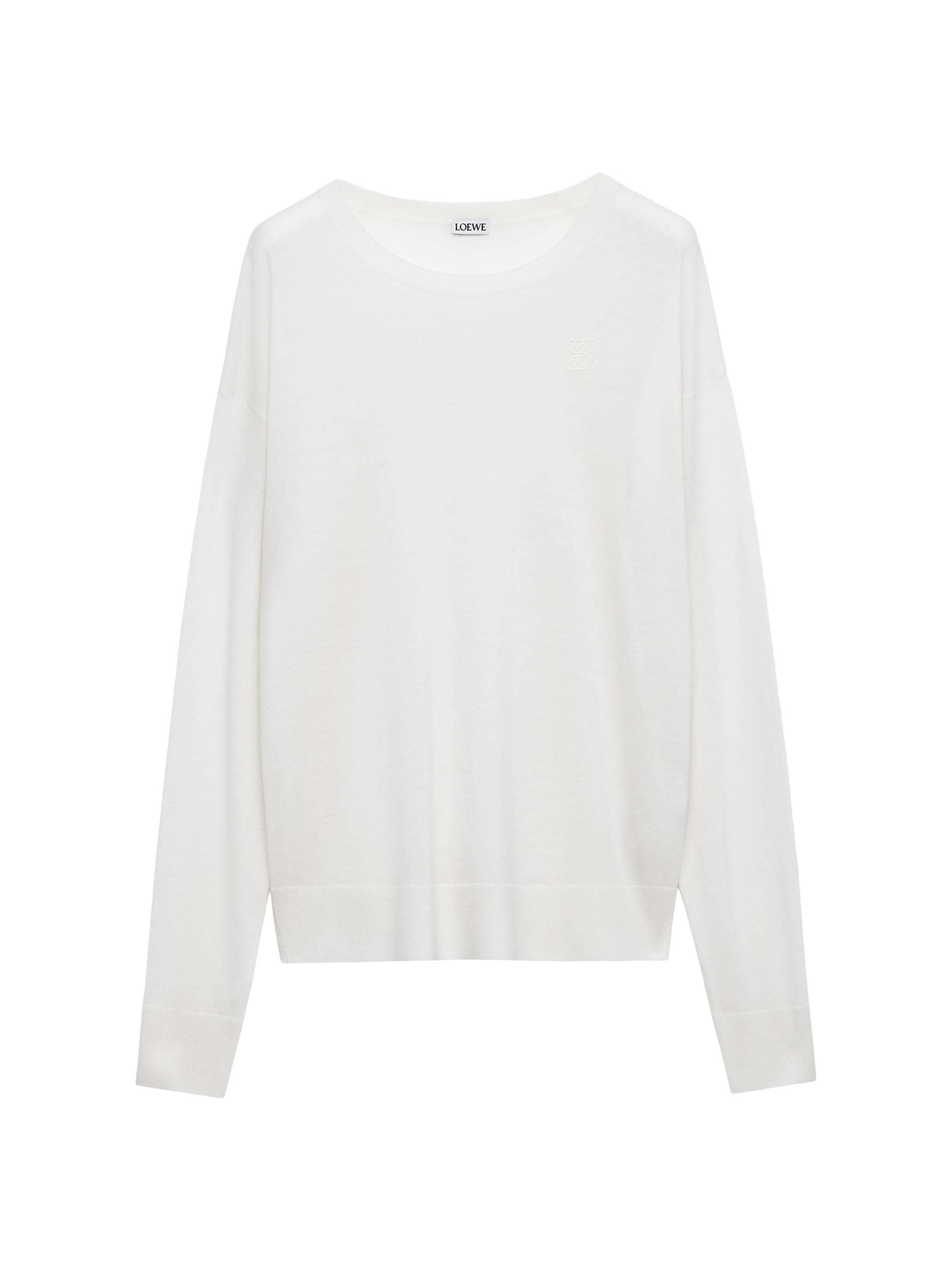 LOEWE Women's Wool Crewneck Sweater - White