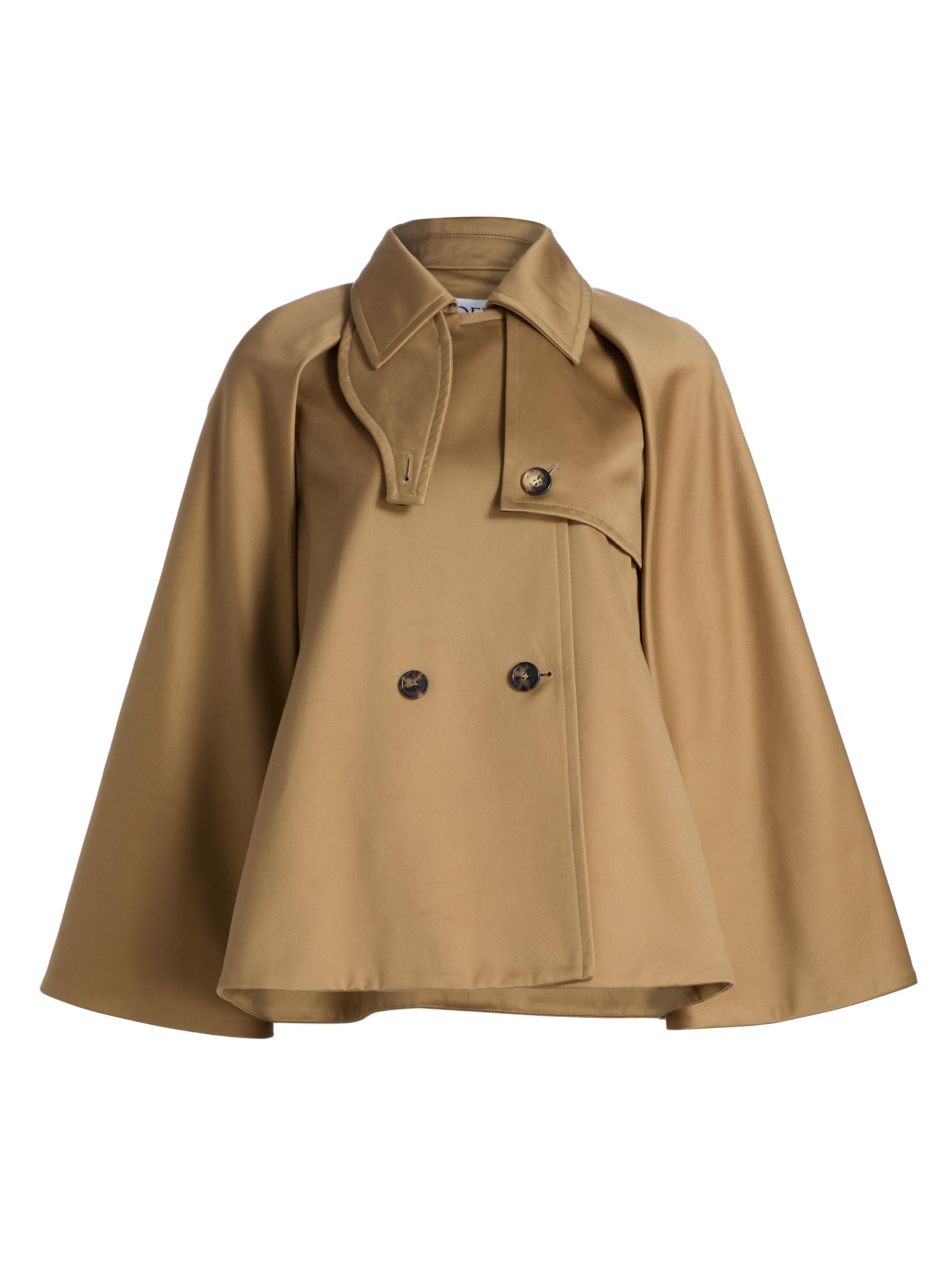 LOEWE Women's Double-Breasted Cape Jacket - Beige
