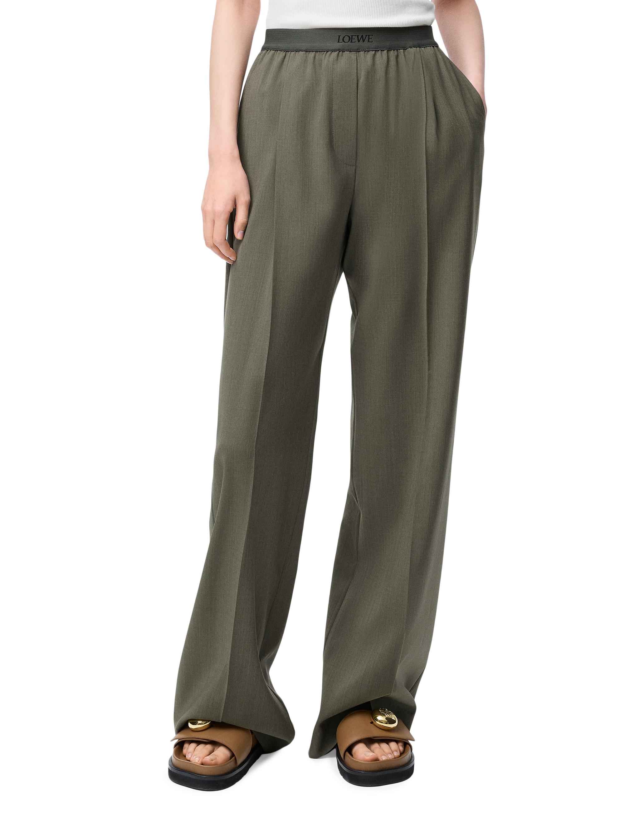 LOEWE Creased-Front Wool-Blend Trousers | Saks Fifth Avenue