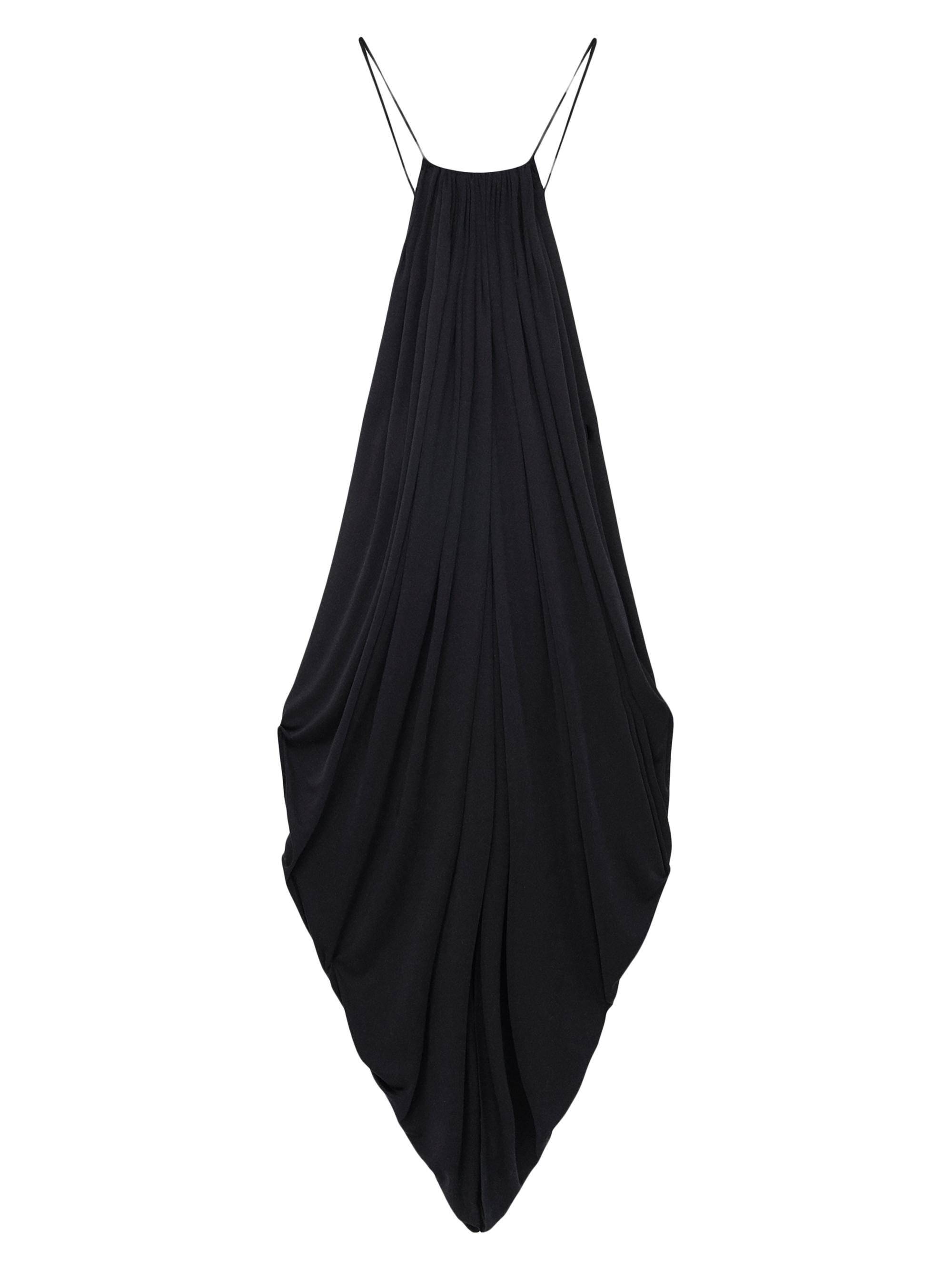 LOEWE Women's Draped Silk-Blend Maxi Dress - Black
